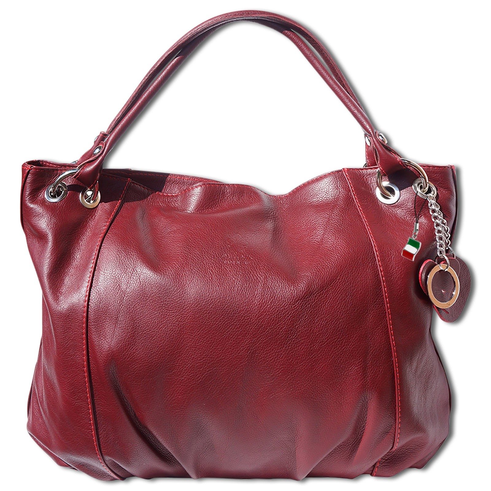 Florence Echtleder Hobo Bag Damen bordeaux Henkeltasche OTF128R