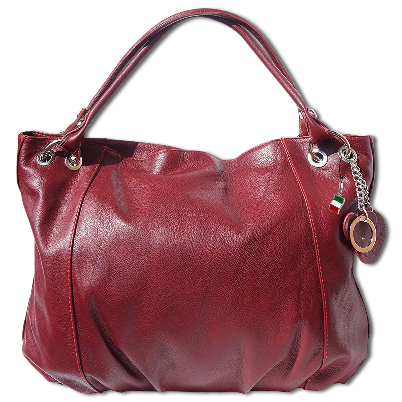 Florence Echtleder Hobo Bag Damen bordeaux Schultertasche Henkeltasche OTF128R