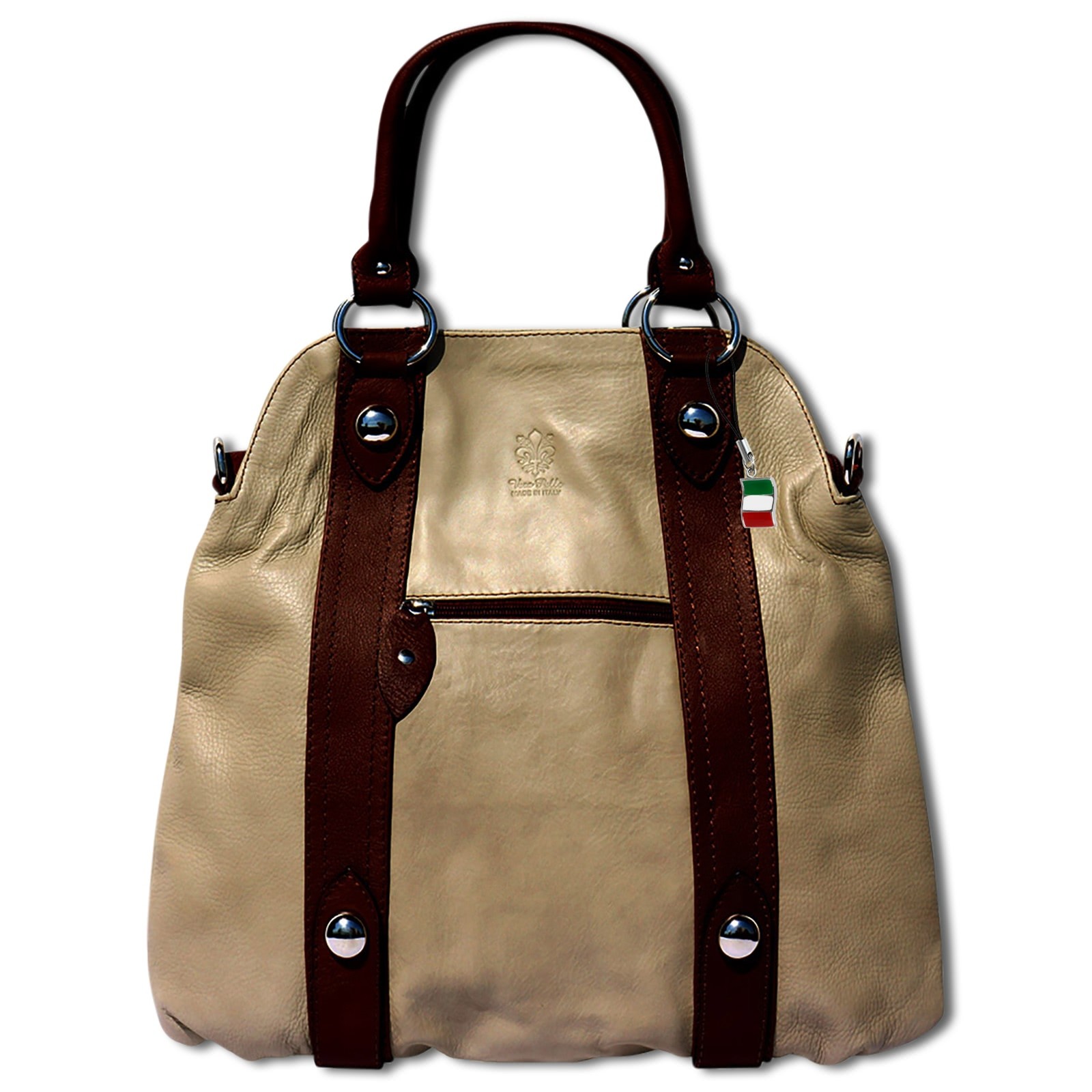 Florence Echtleder Damen taupe braun OTF132C