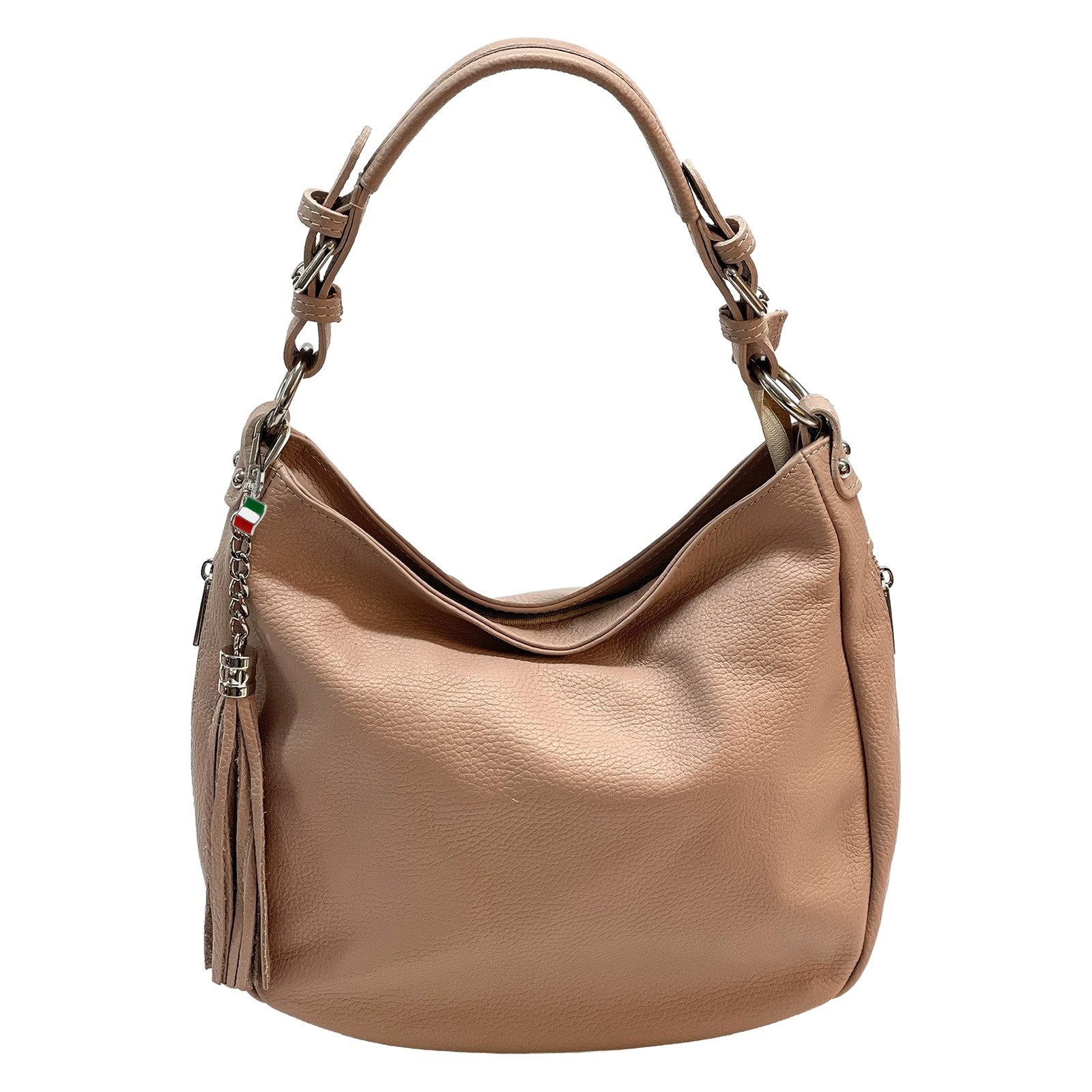 Florence Echtleder Hobo Bag Damen beige OTF134A