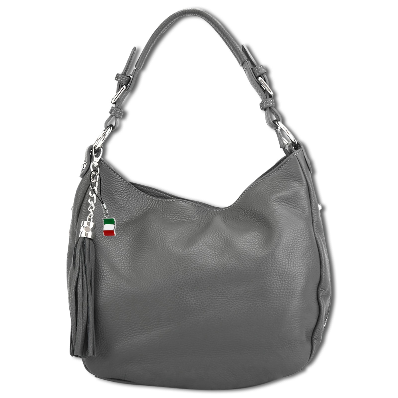 Florence Echtleder Hobo Bag Damen grau OTF134K