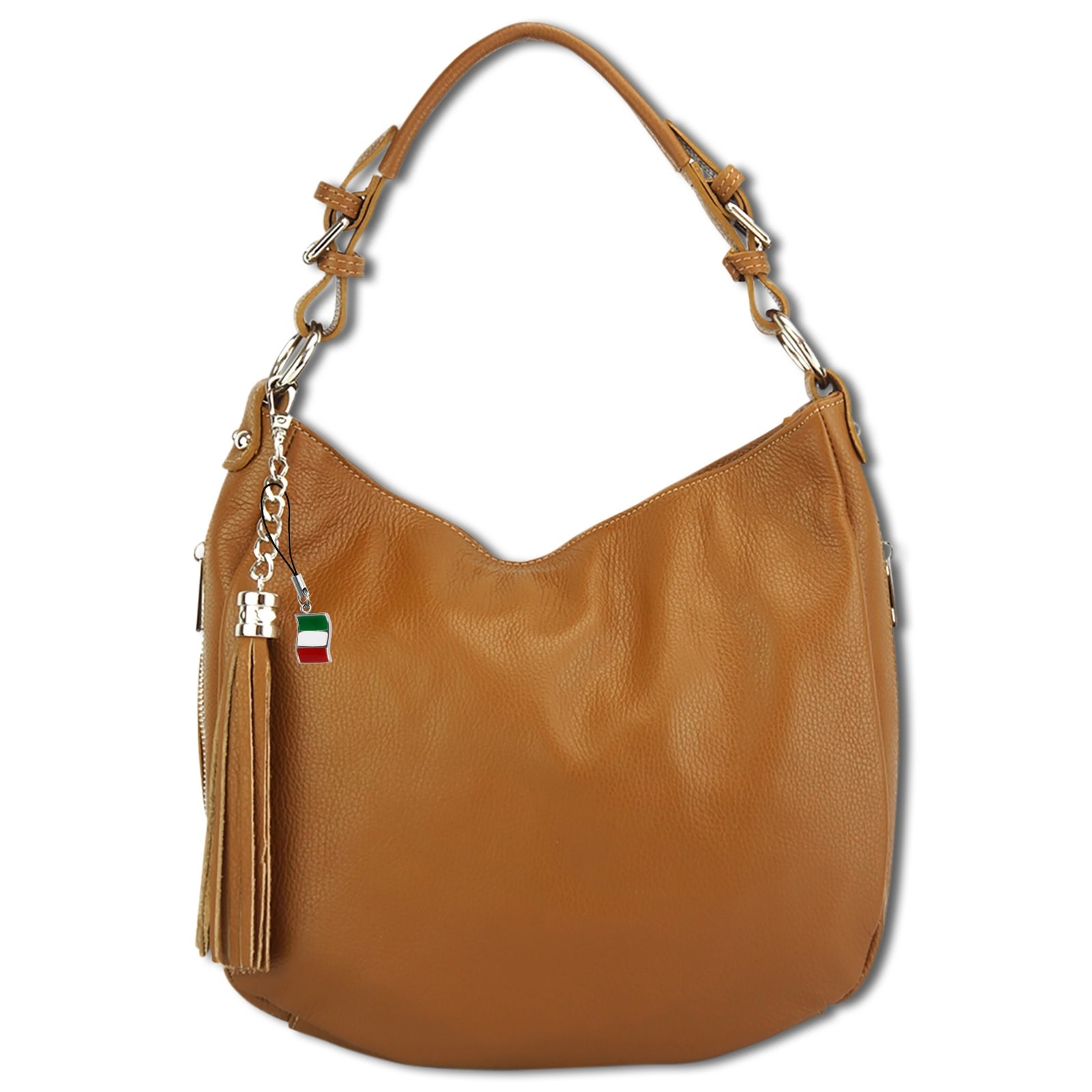 Florence Echtleder Hobo Bag Damen tan braun Schultertasche Umhängetasche OTF134N