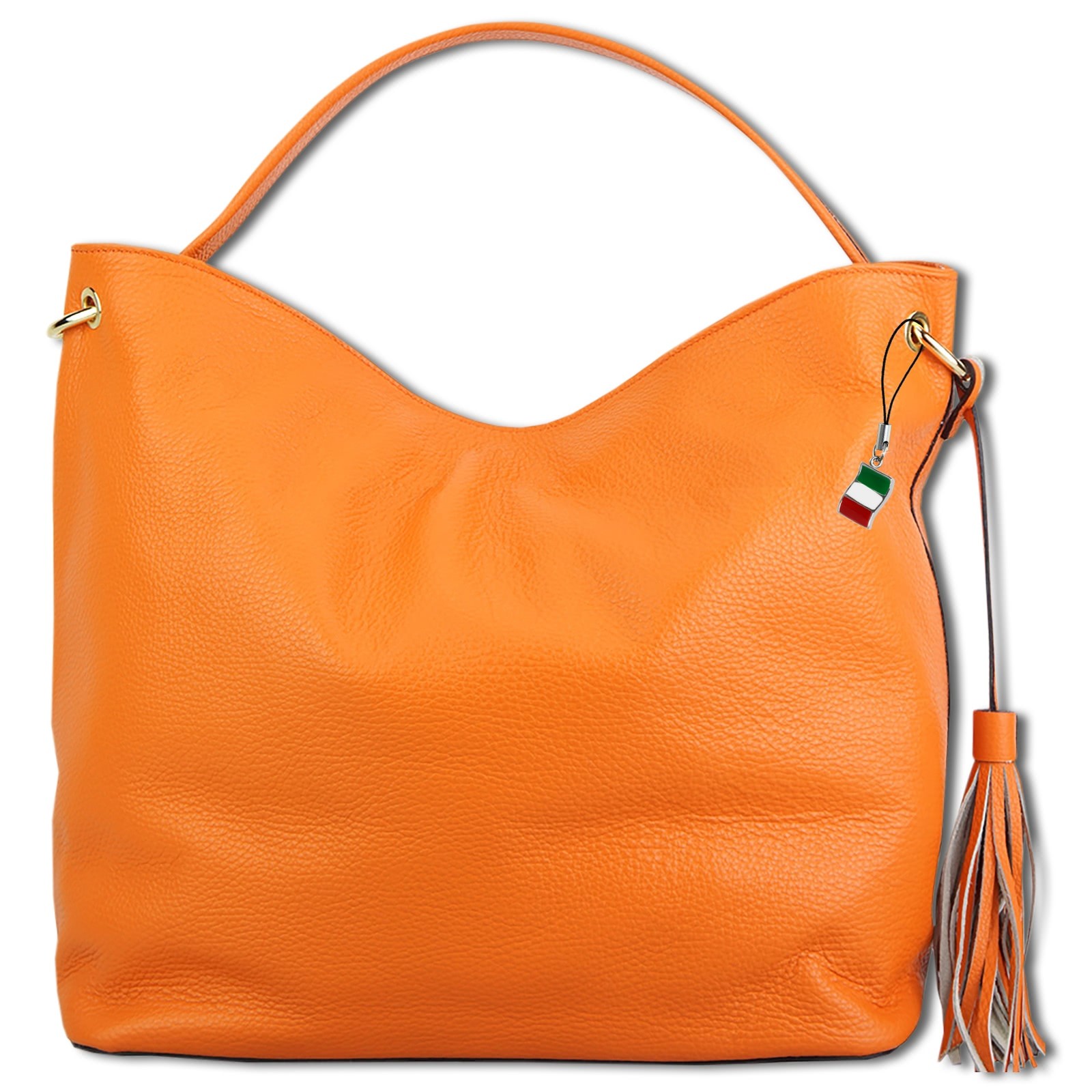 Florence Echtleder Hobo Bag Damen orange OTF137O