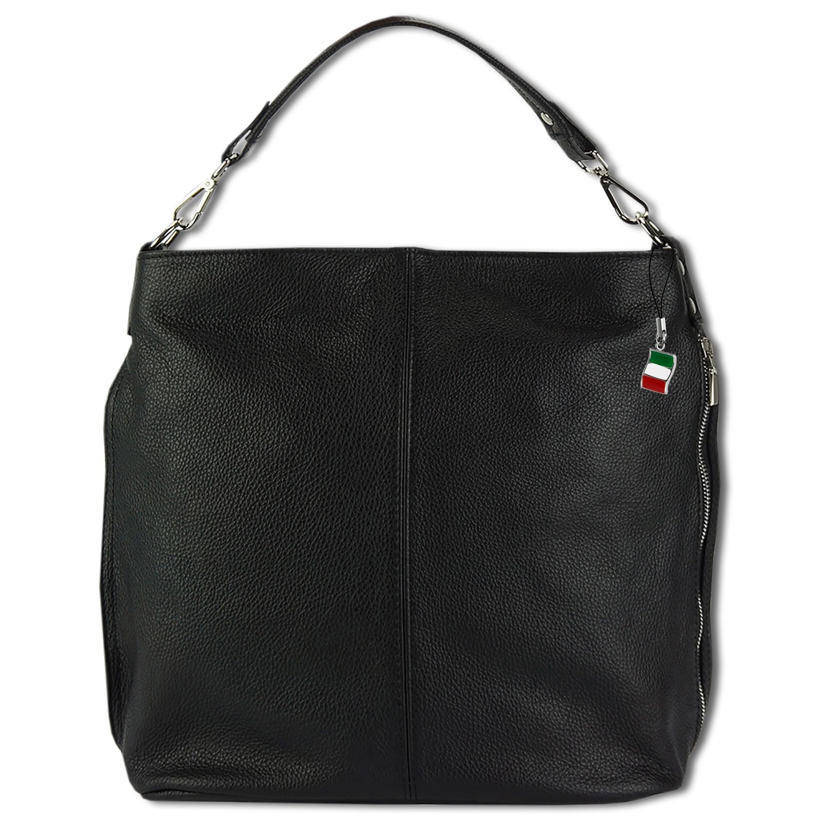 Florence Echtleder Hobo Bag Damen schwarz OTF138S