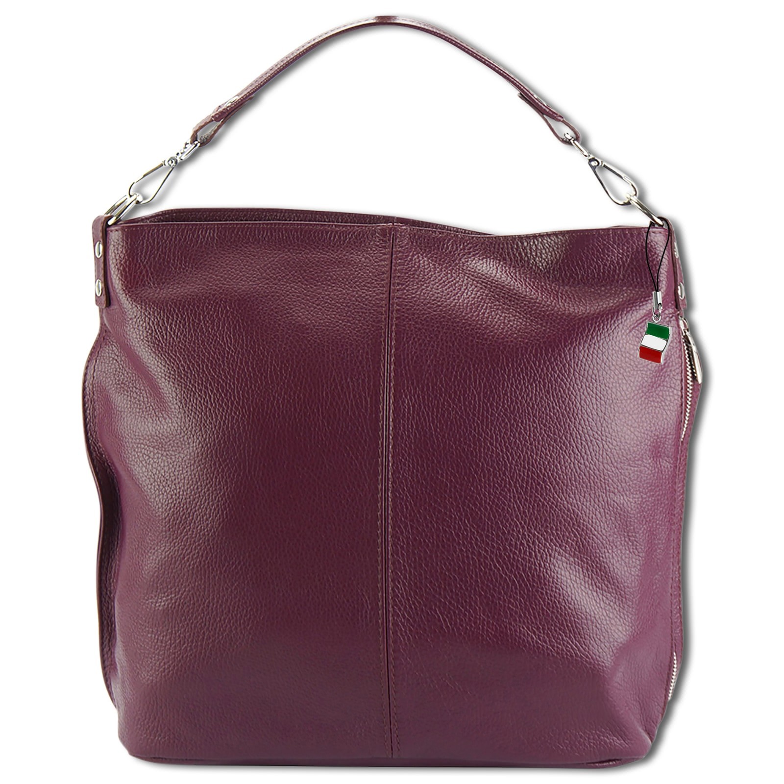 Florence Echtleder Schultertasche Hobo Bag Damen bordeaux Umhängetasche OTF138V