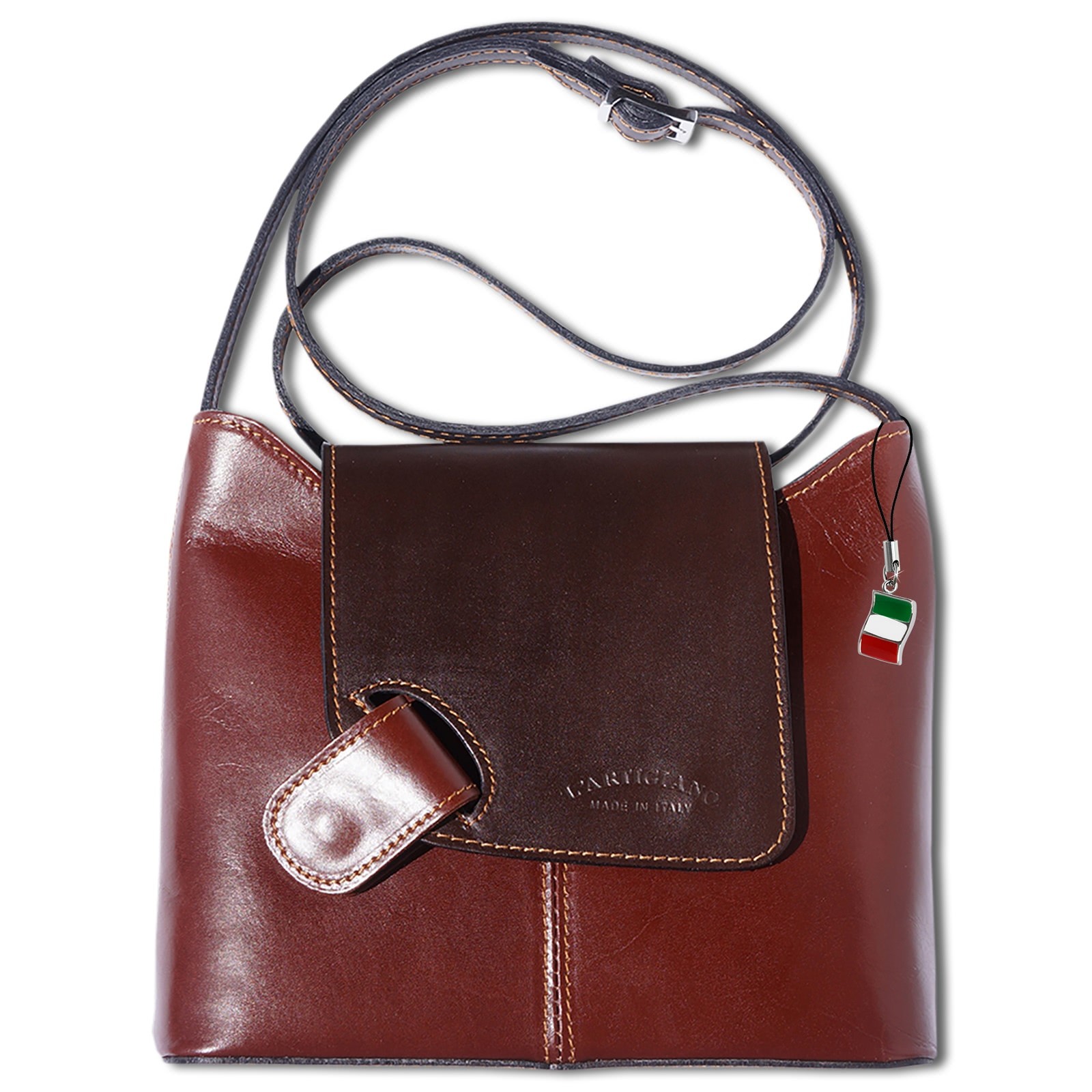 Florence Damen Handtasche Echtleder braun OTF139N