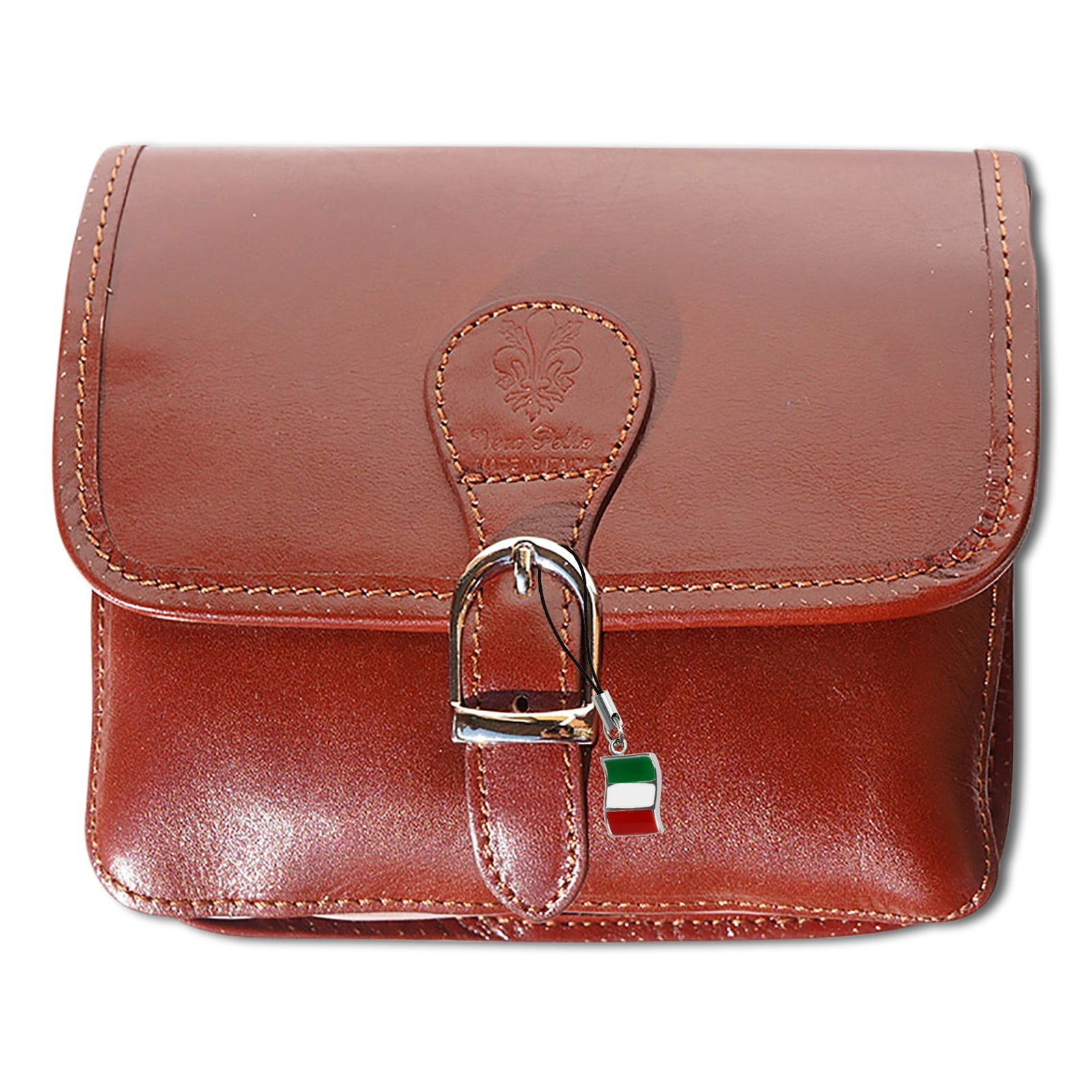 Florence Damen Handtasche Satteltasche Echtleder braun OTF141N