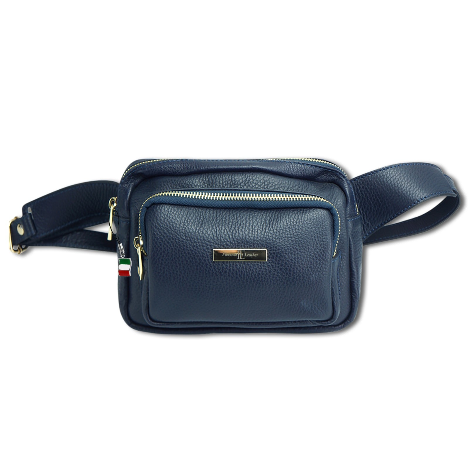 Florence Echtleder Gürteltasche Damen blau Bauchtasche Jugend Damen OTF142B