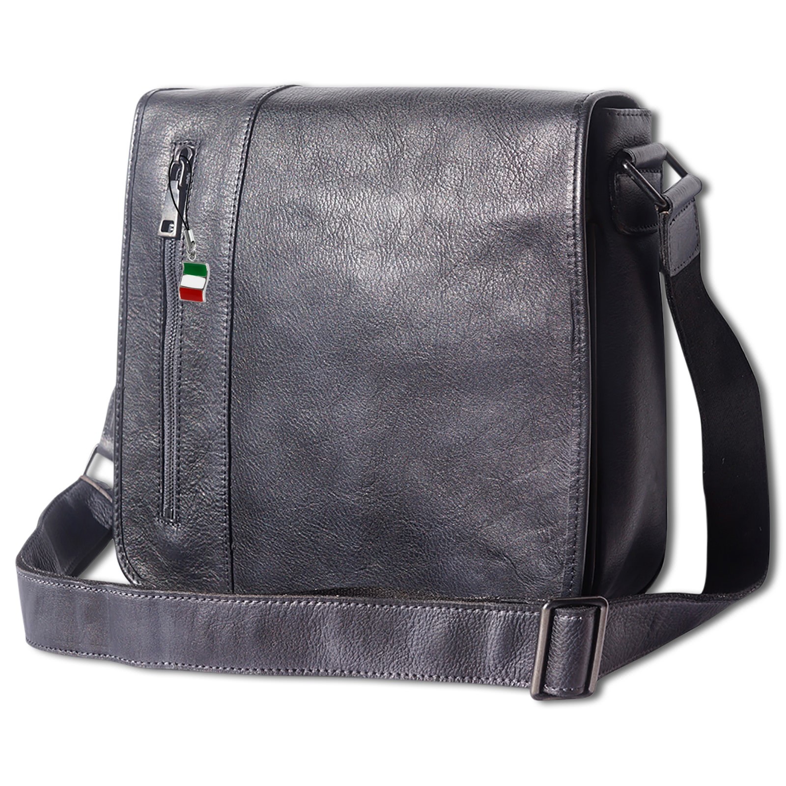 Florence Damen Messenger Bag Echtleder schwarz OTF144S