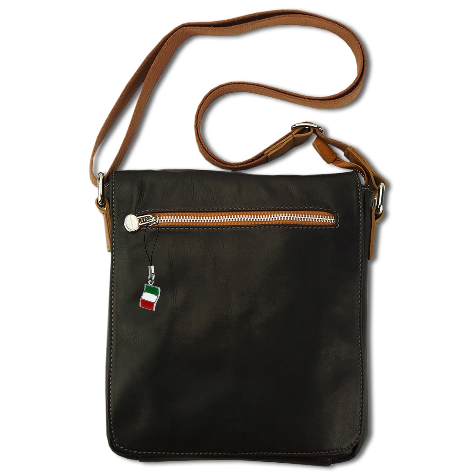 Florence Umhängetasche Herren Tasche Echtleder schwarz braun OTF146F