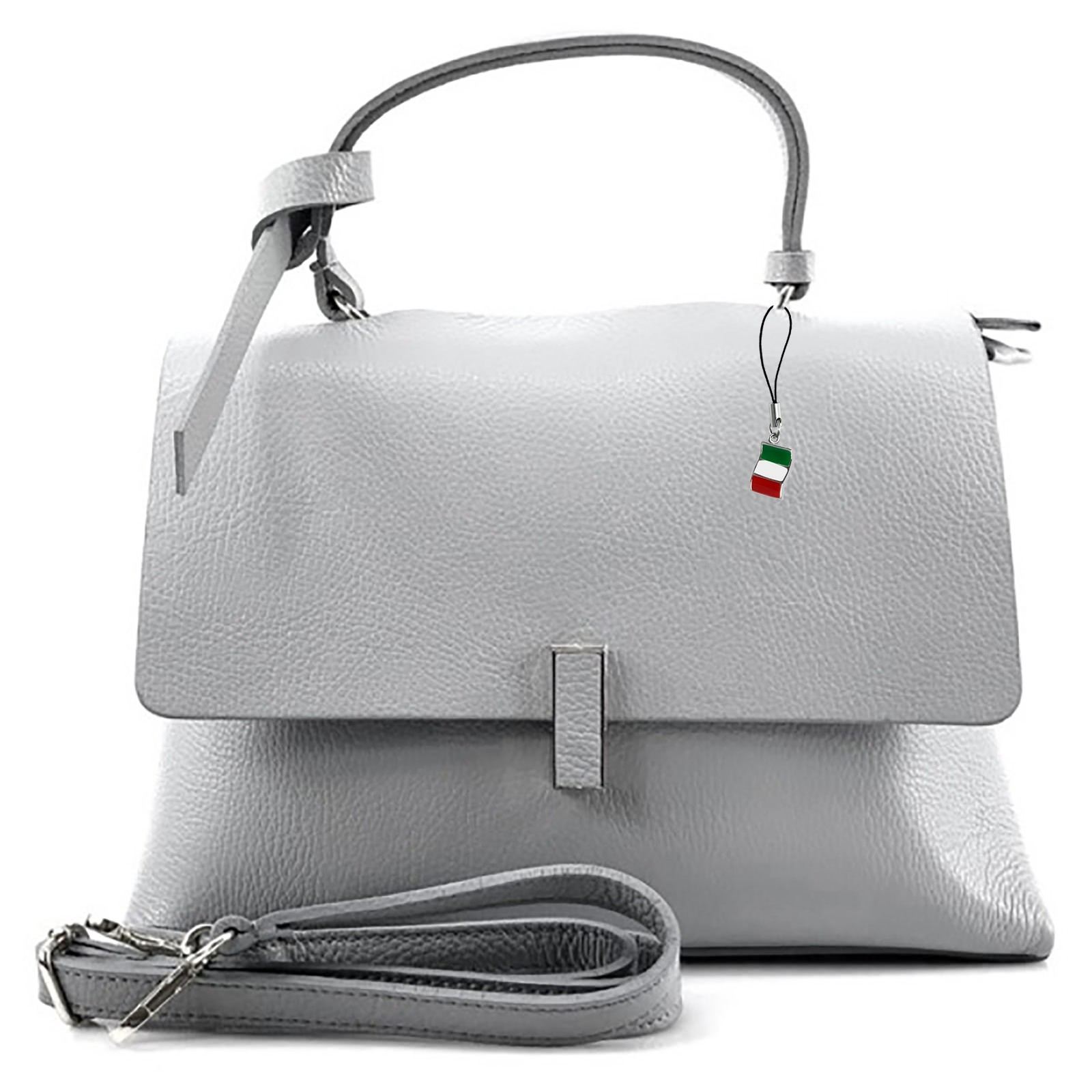 Florence Damen Handtasche Echtleder hellgrau OTF153K