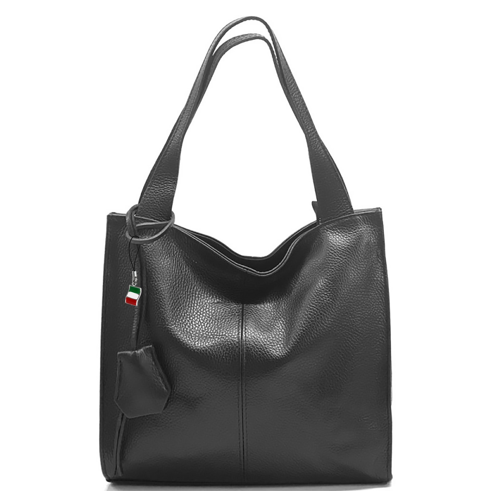 Florence Echtleder Hobo Bag Damen schwarz OTF155S