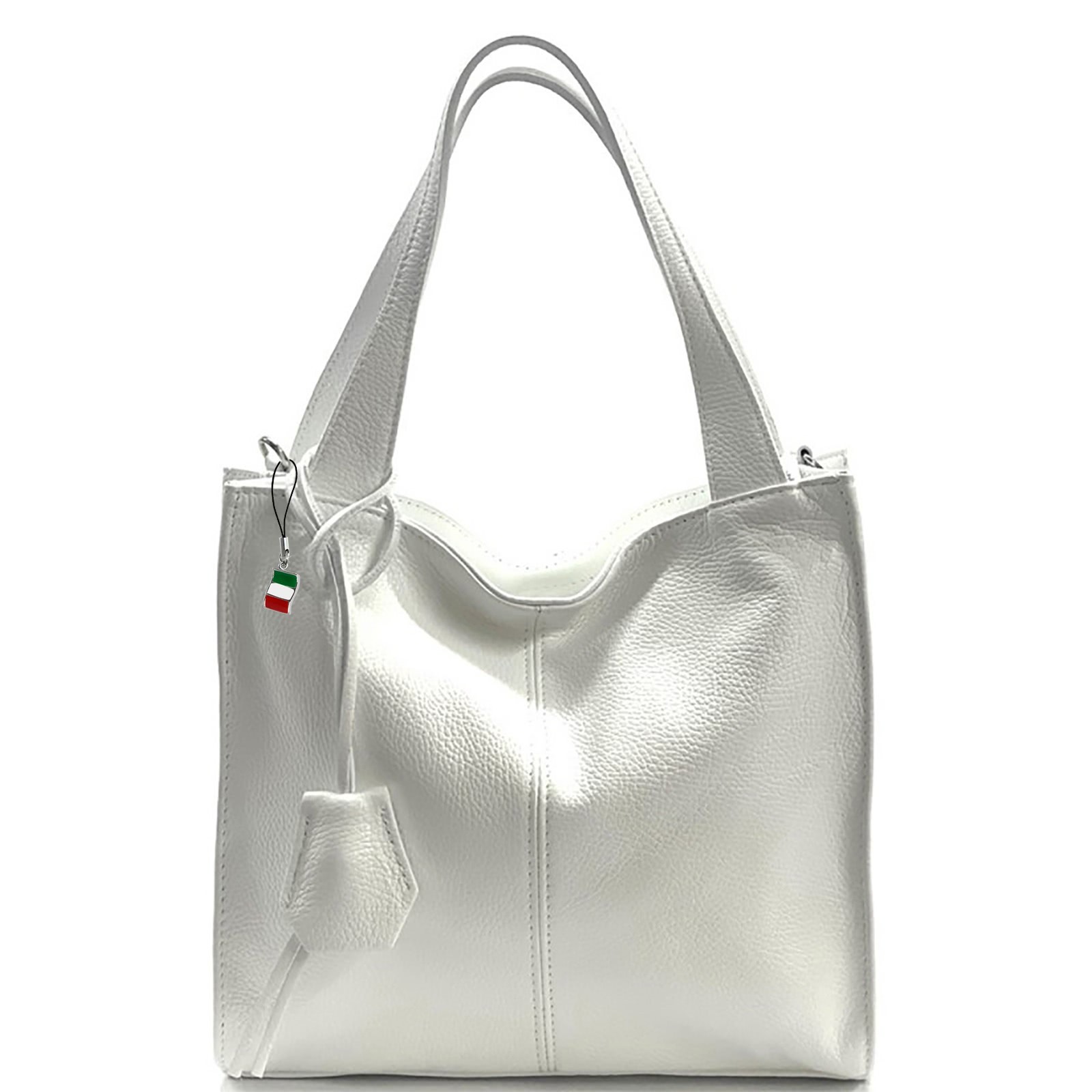 Florence Echtleder Hobo Bag Damen weiß OTF155W