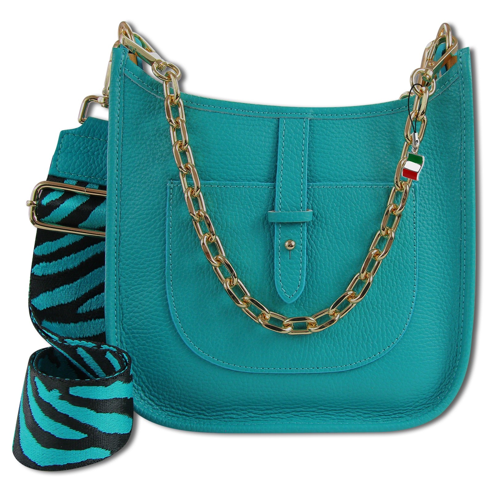 Florence Citytasche Echtleder Damen türkis OTF158T
