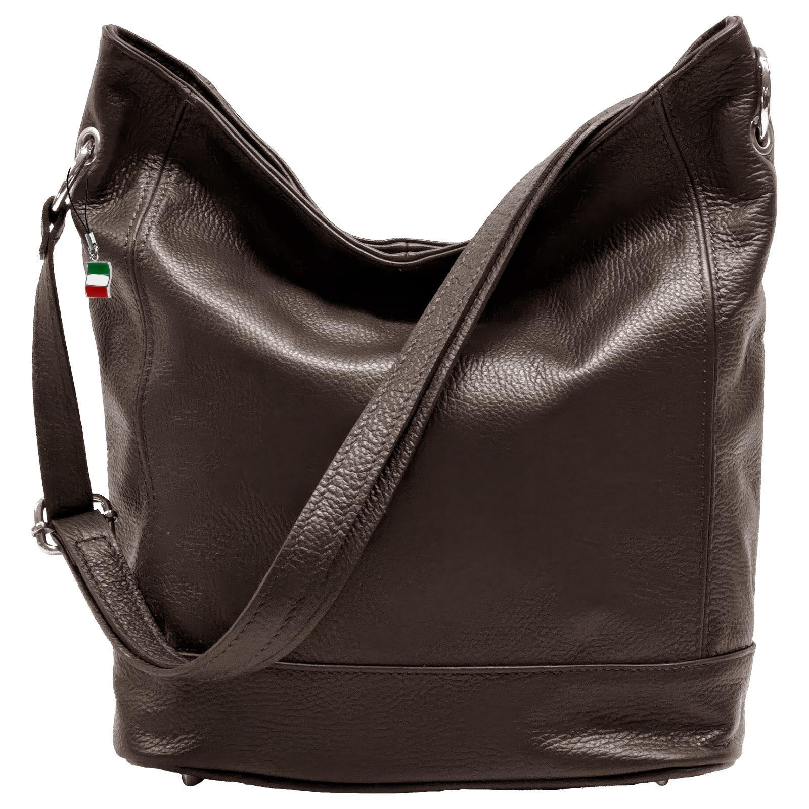 Florence Echtleder Hobo Bag Damen dunkelbraun OTF159N