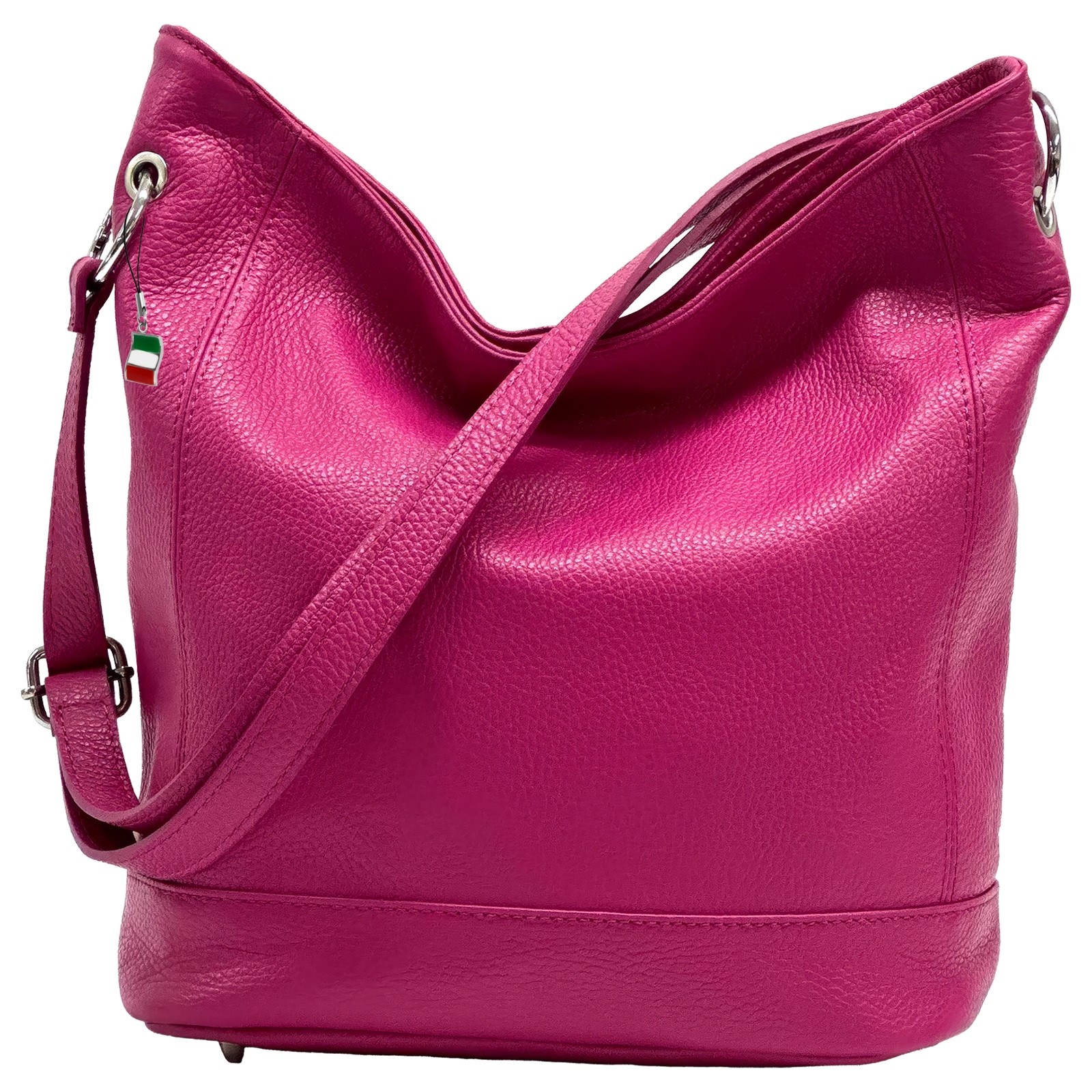 Florence Echtleder Hobo Bag Damen fuchsia OTF159P