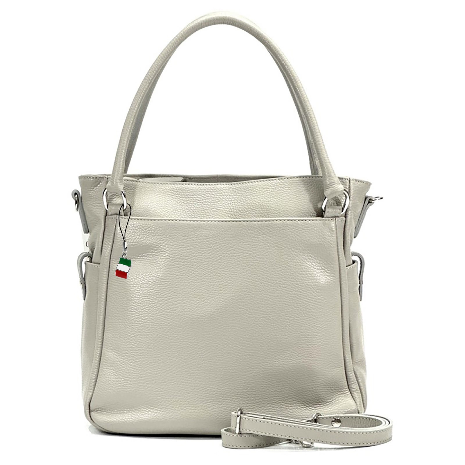 Florence Damen Handtasche Echtleder hellgrau OTF160K