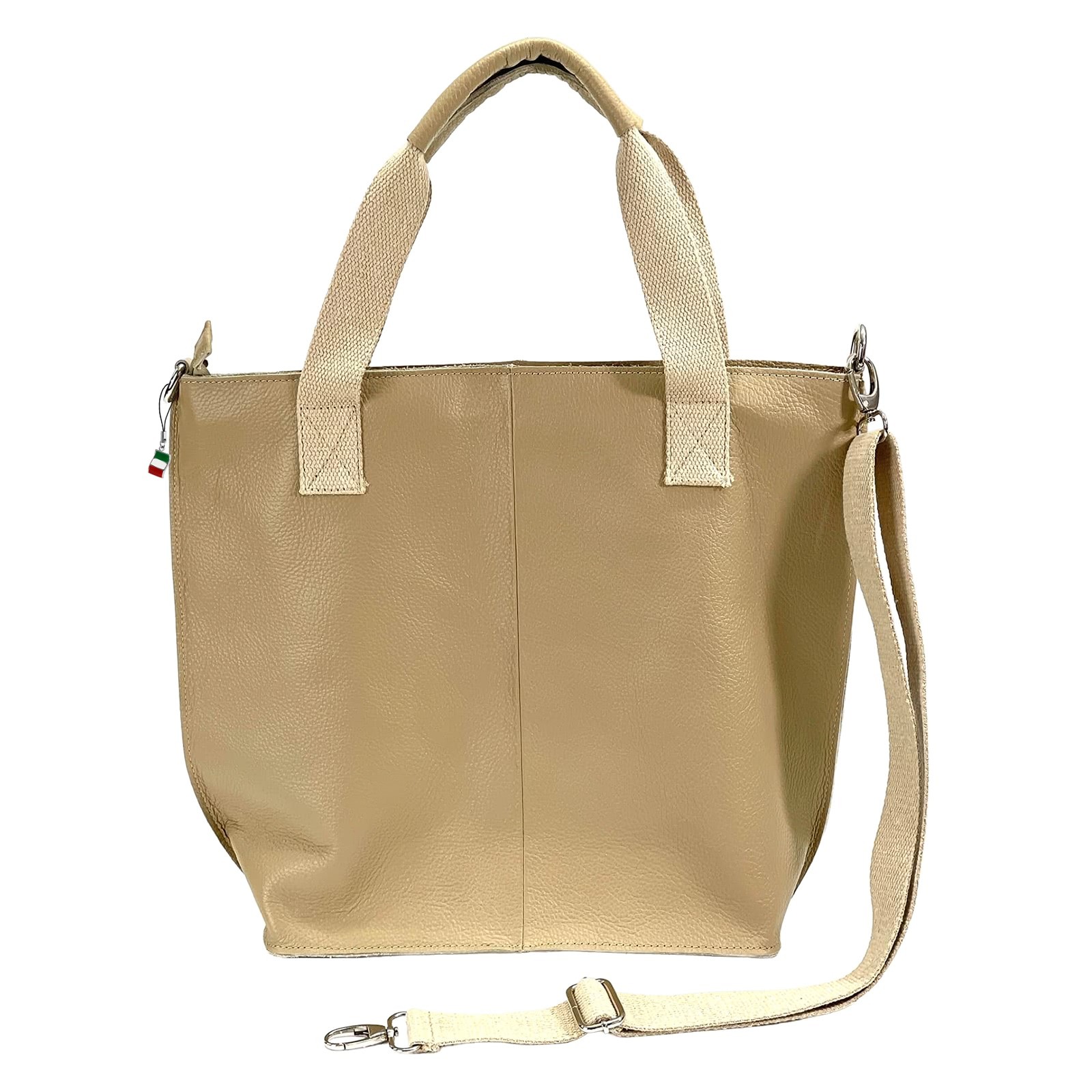 Florence Echtleder Damen taupe Shopper OTF161I