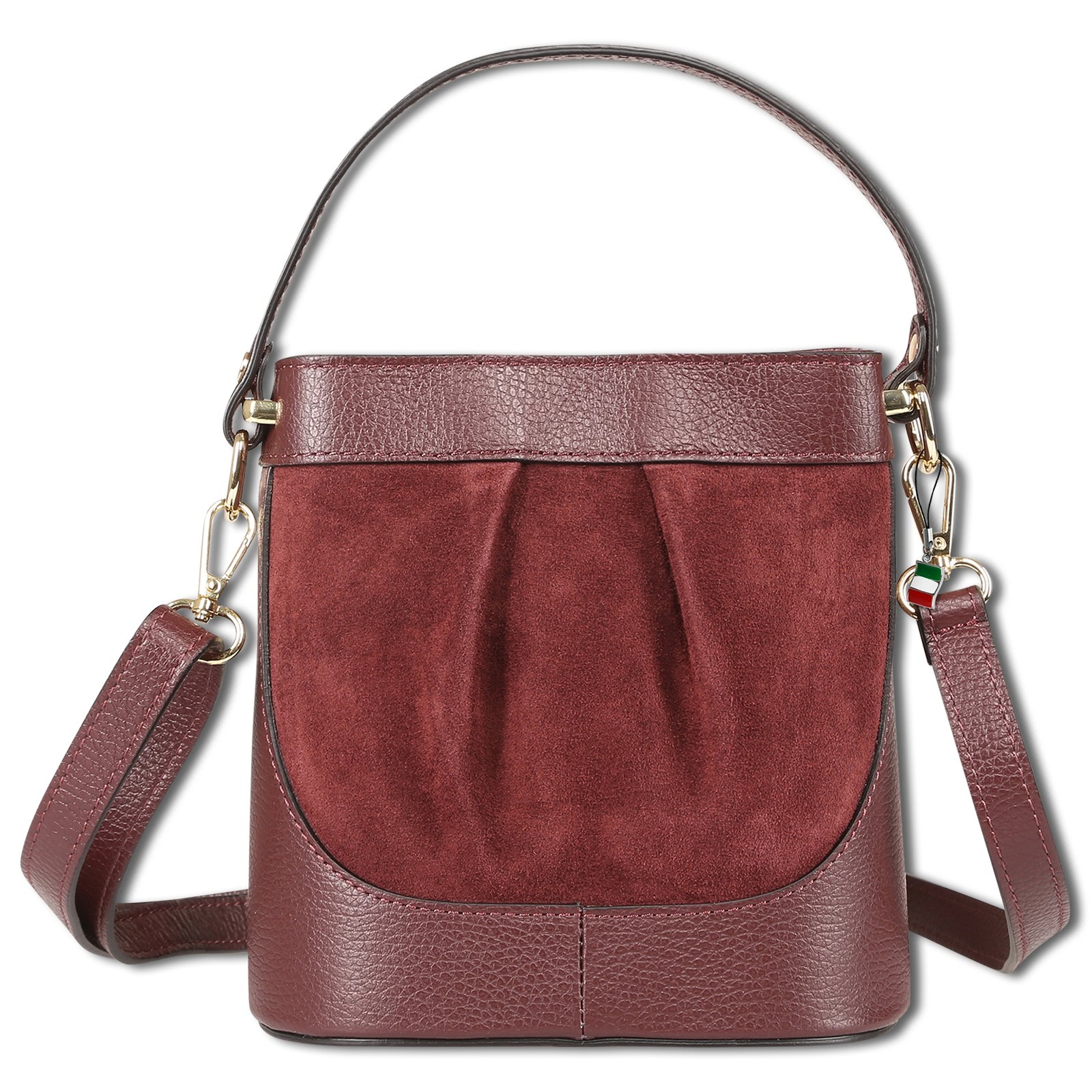 Florence Damen Umhängetasche Leder Tasche bordeauxrot OTF171R6
