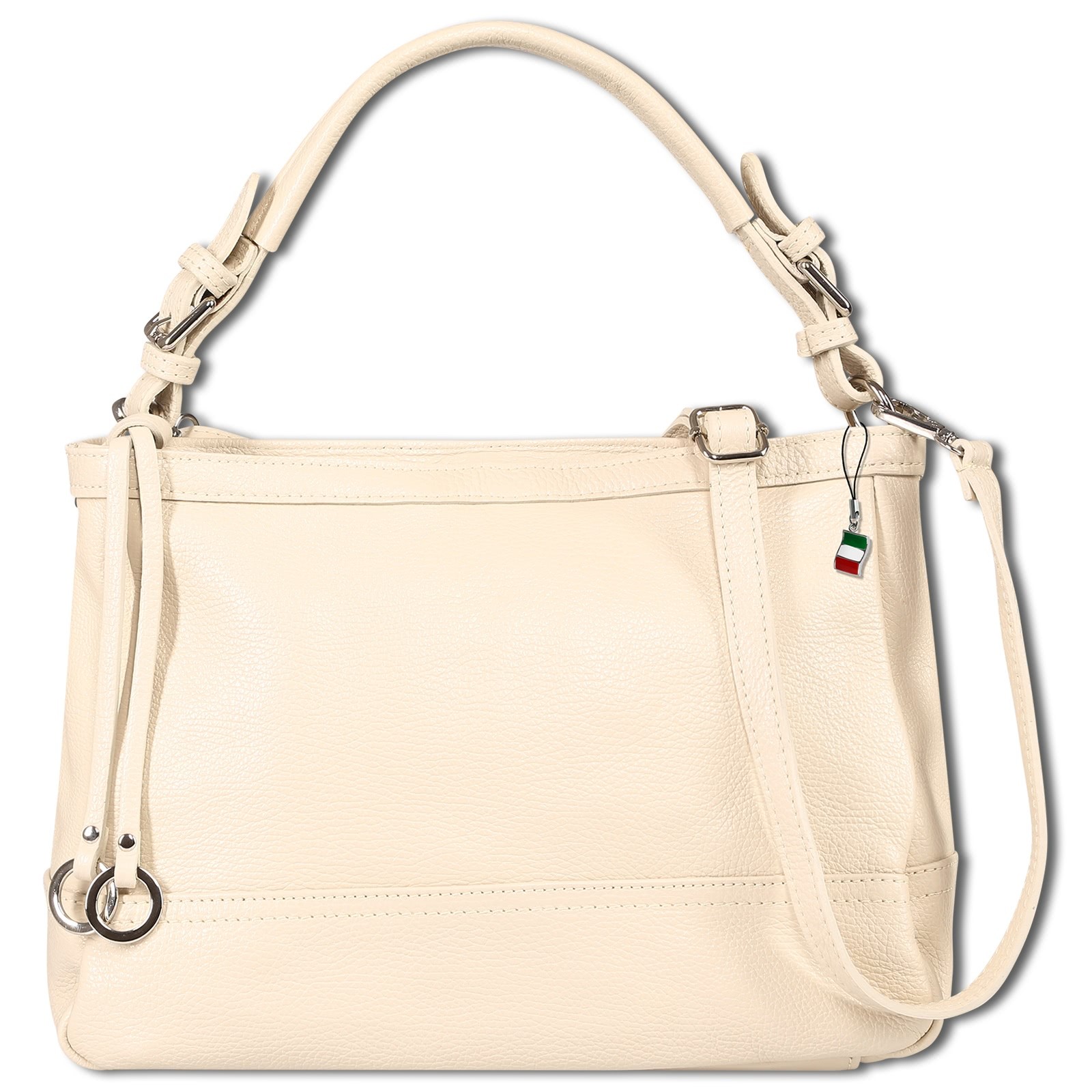 Florence Damen Schultertasche Hobo Bag Leder Tasche beige OTF176I1