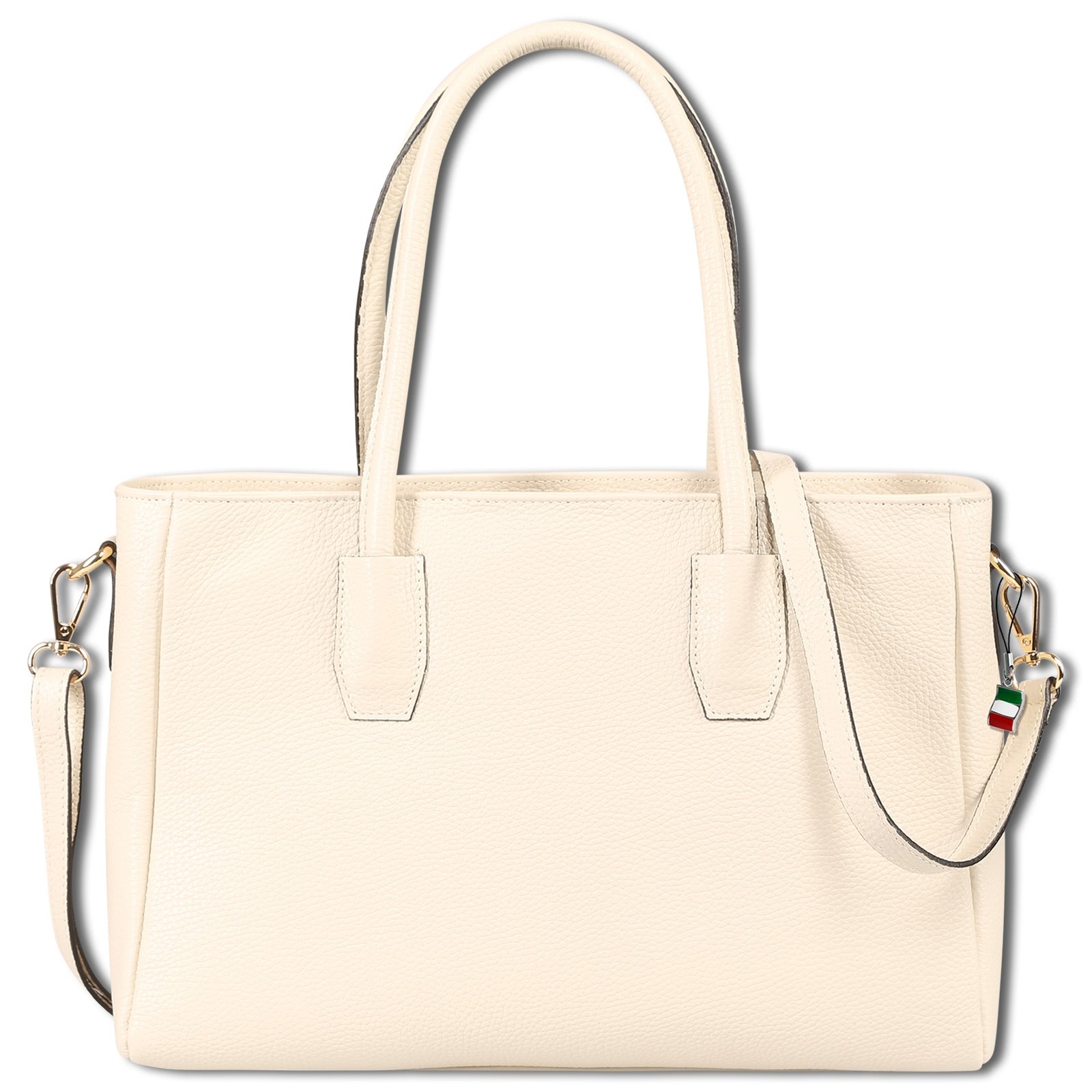 Florence Damen Handtasche Leder Tasche beige OTF177I1