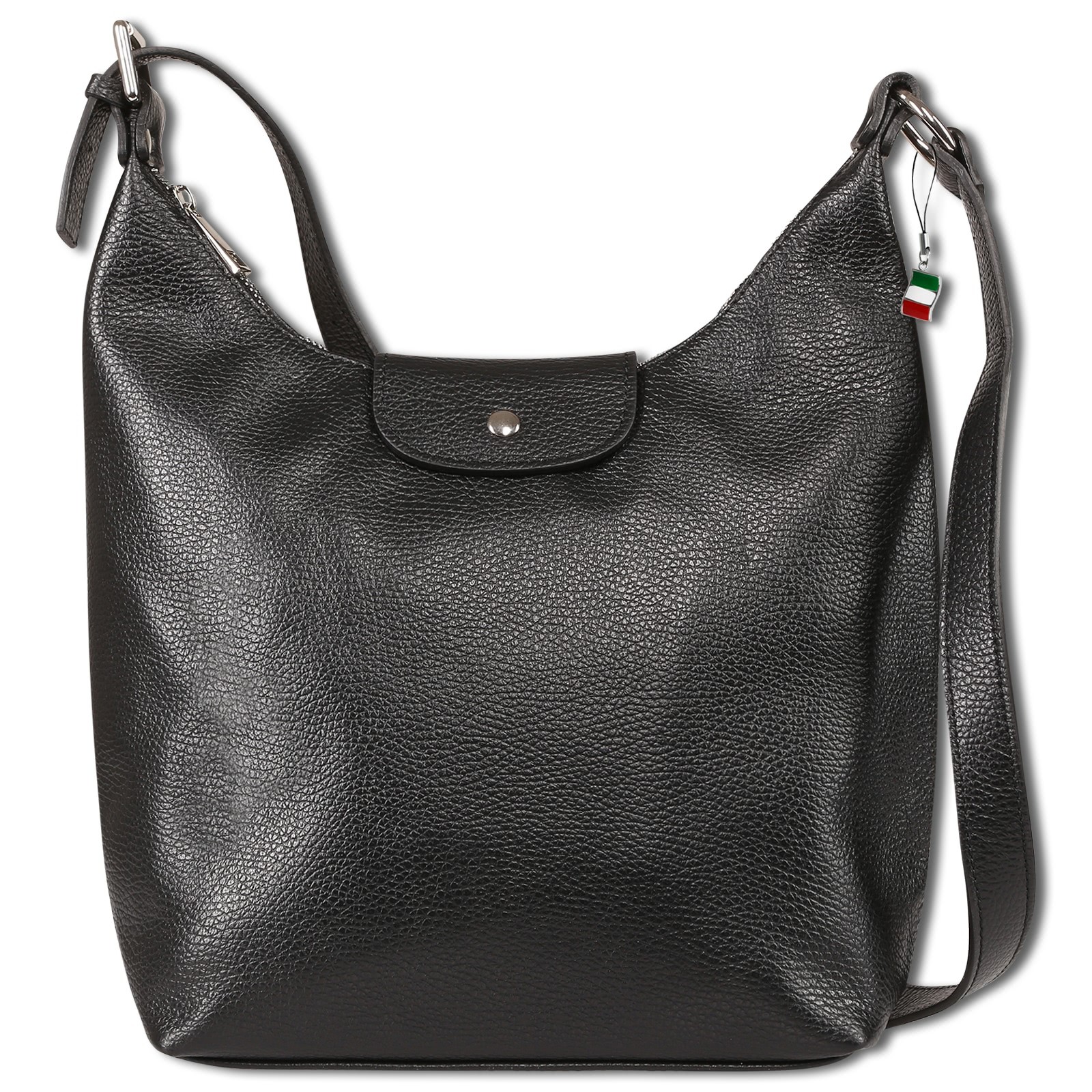 Florence Damen Umhängetasche Leder Tasche schwarz OTF181S1