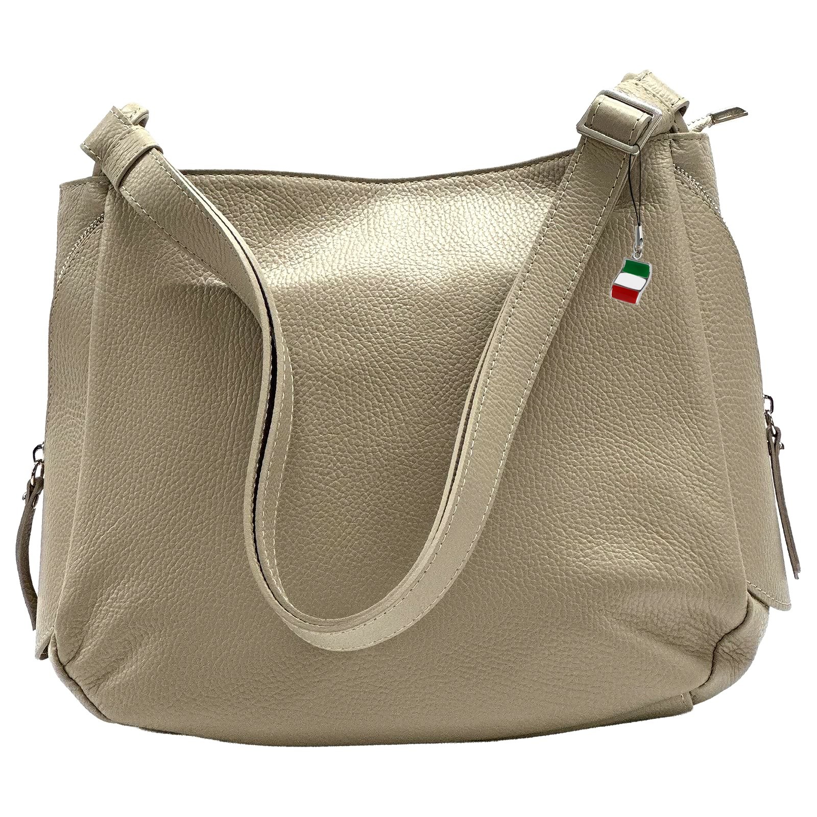 Florence Damen Umhängetasche Leder Tasche helltaupe OTF182I2