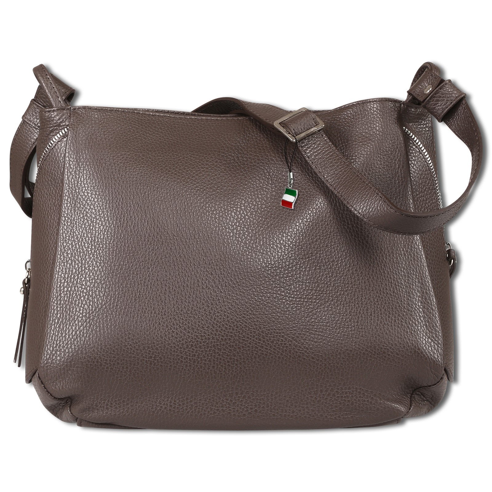 Florence Damen Umhängetasche Leder Tasche dunkelbraun OTF182N6