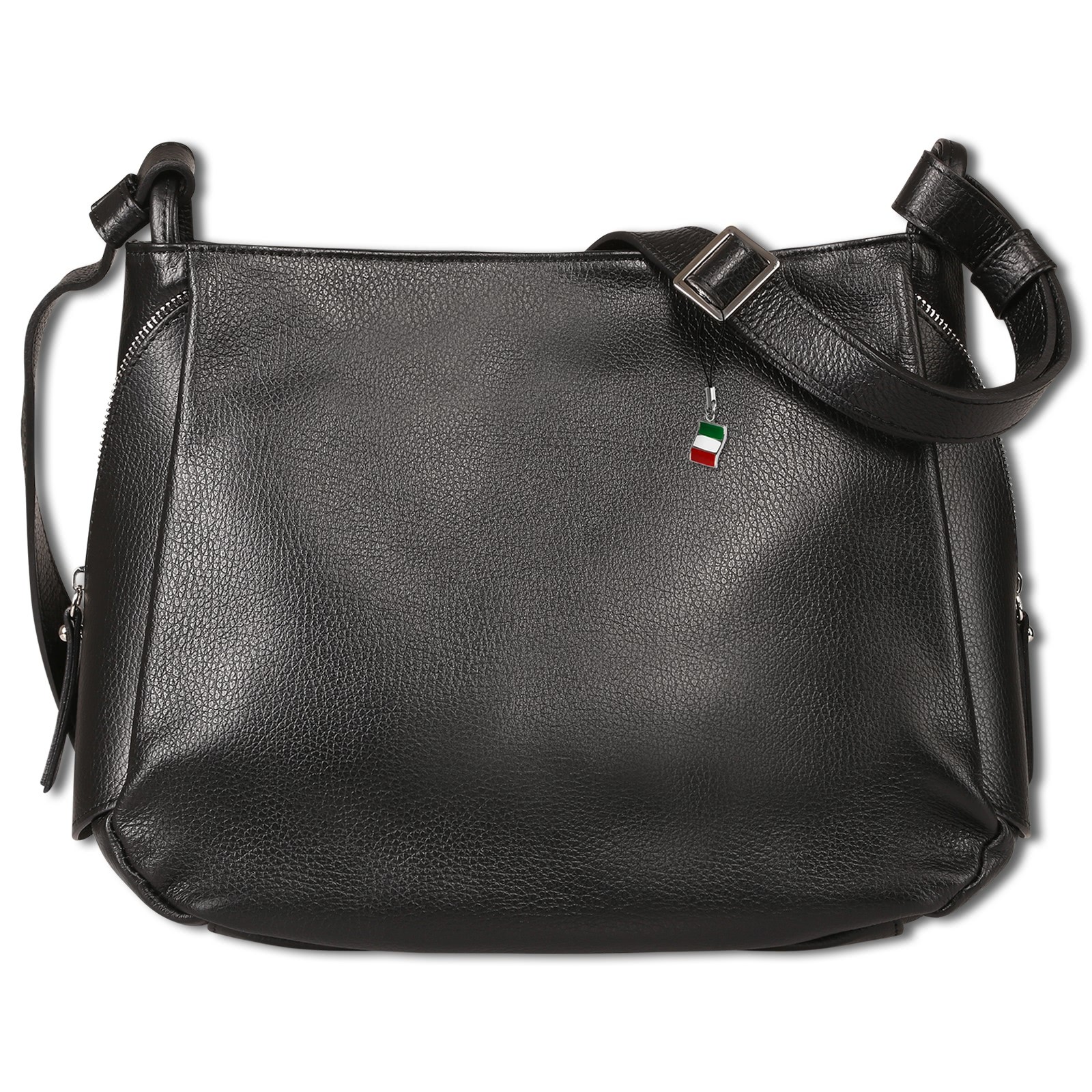 Florence Damen Umhängetasche Leder Tasche schwarz OTF182S1