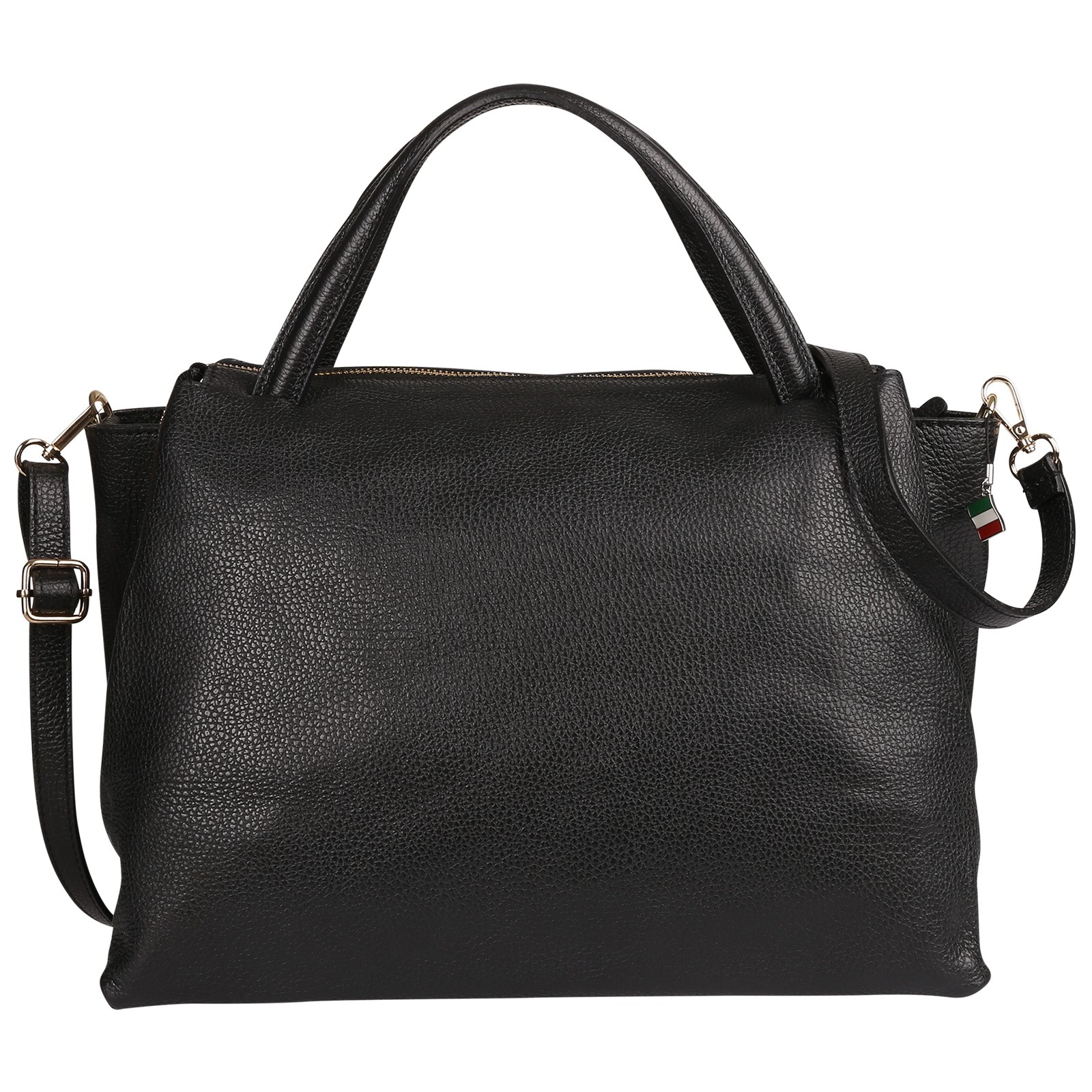 Florence Damen Handtasche Leder Tasche schwarz OTF184S1