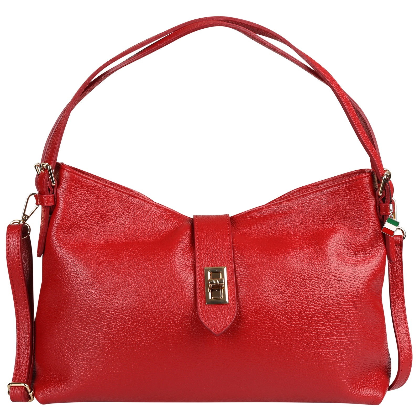 Florence Damen Schultertasche Leder Tasche dunkelrot OTF185R6
