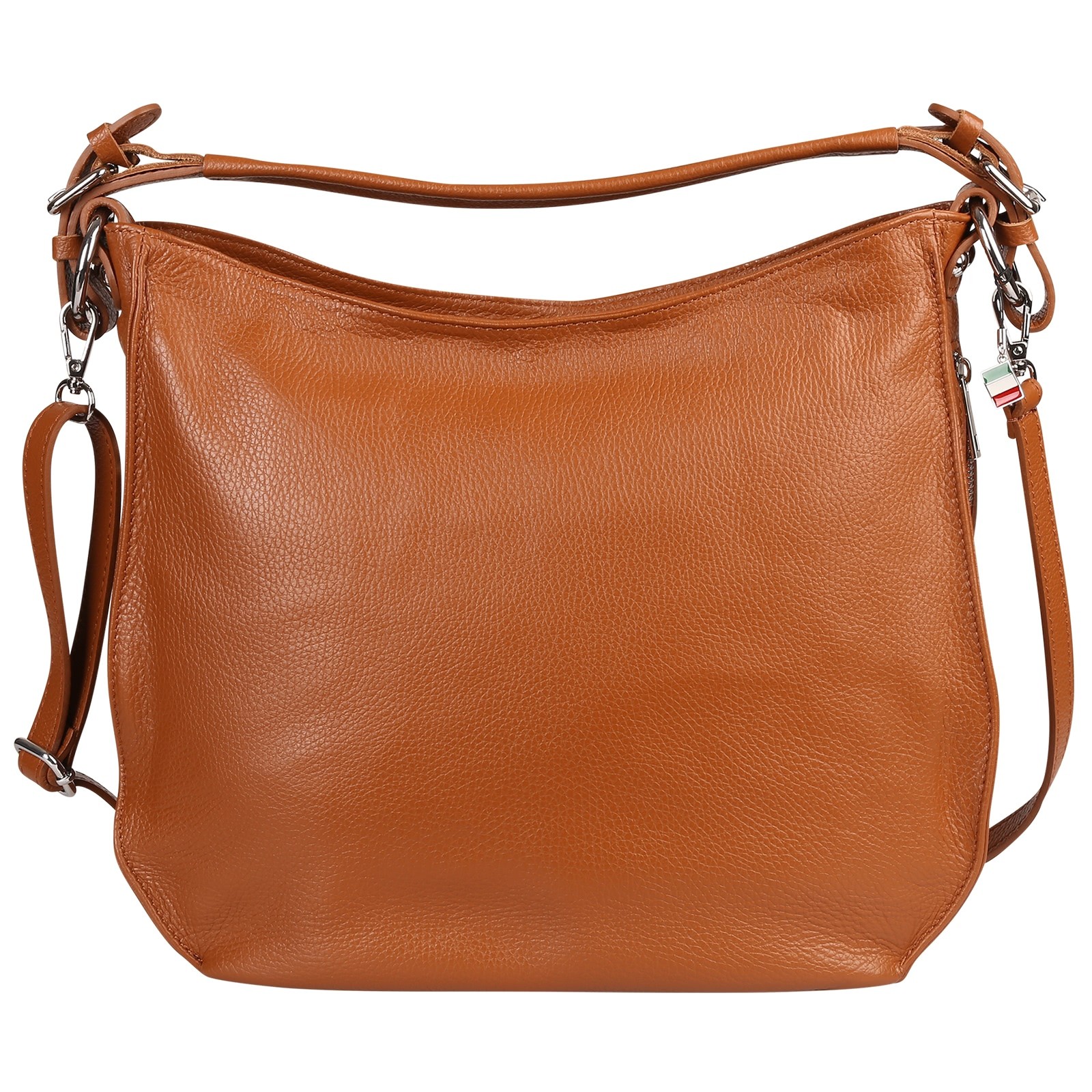 Florence Damen Schultertasche Leder Tasche tan mittelbraun OTF187C5