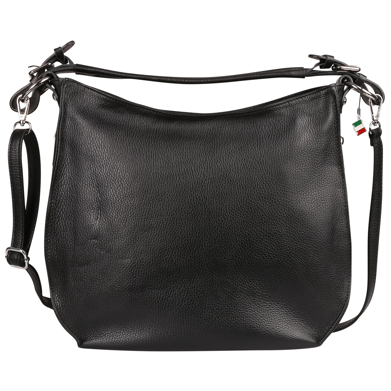 Florence Damen Schultertasche Leder Tasche schwarz OTF187S1