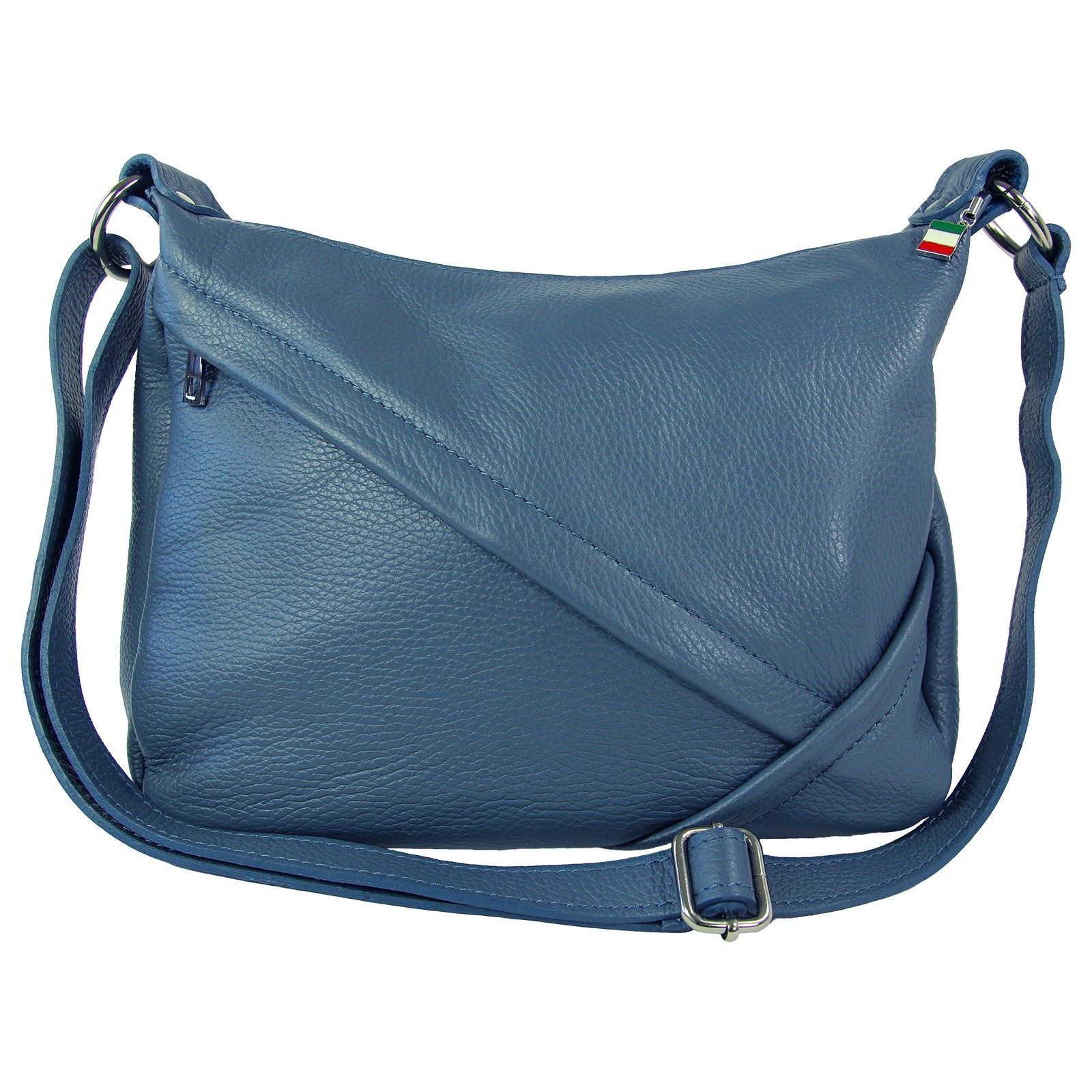Florence Damen Schultertasche Leder Tasche petrolblau OTF191B3