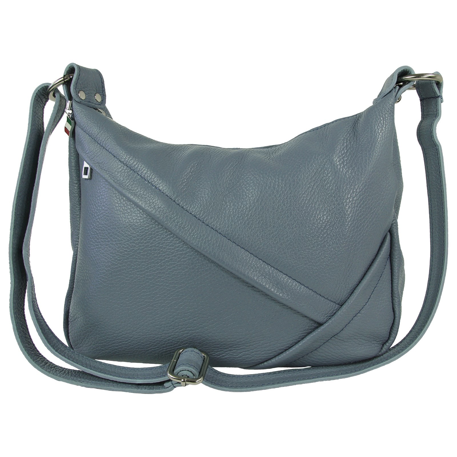 Florence Damen Schultertasche Leder Tasche taubenblau OTF191H4