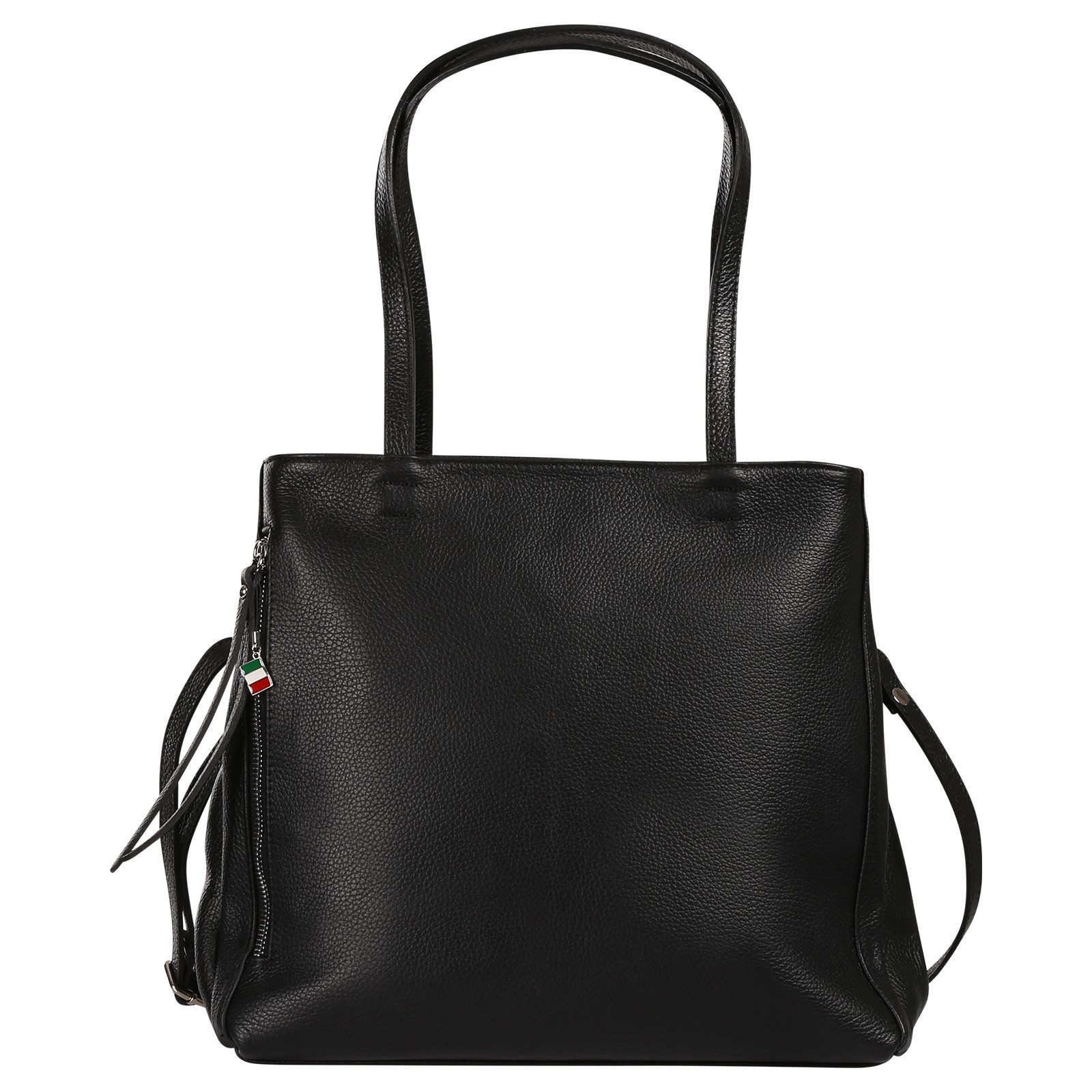 Florence Damen Schultertasche Leder Tasche schwarz OTF193S1