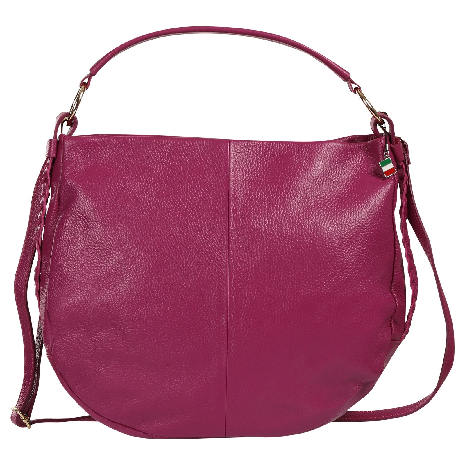 Florence Damen Schultertasche Leder Tasche fuchsia OTF194P3