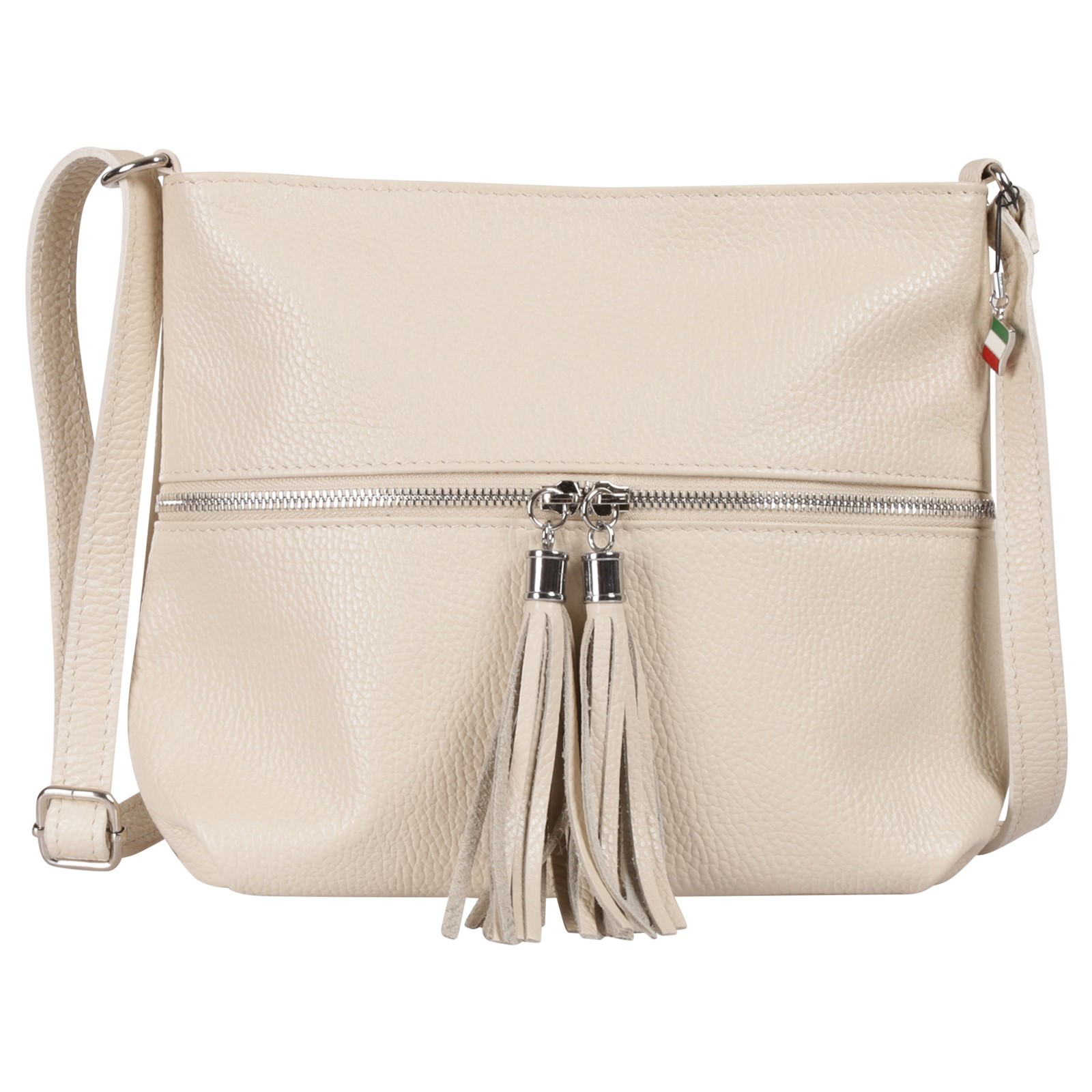 Florence Damen Umhängetasche Leder Tasche beige OTF195I2