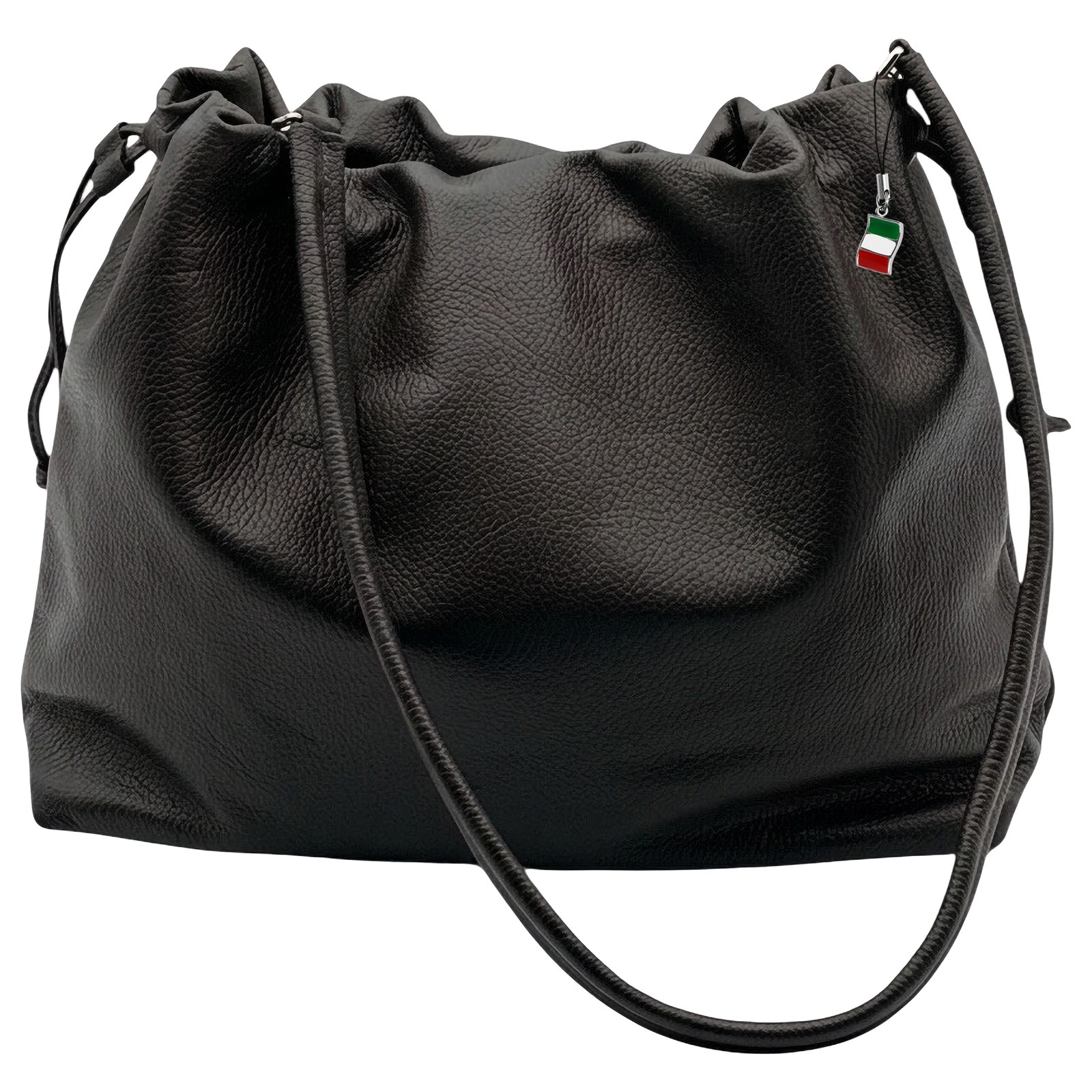 Florence Beuteltasche Echtleder schwarz Damen Tasche OTF197S1