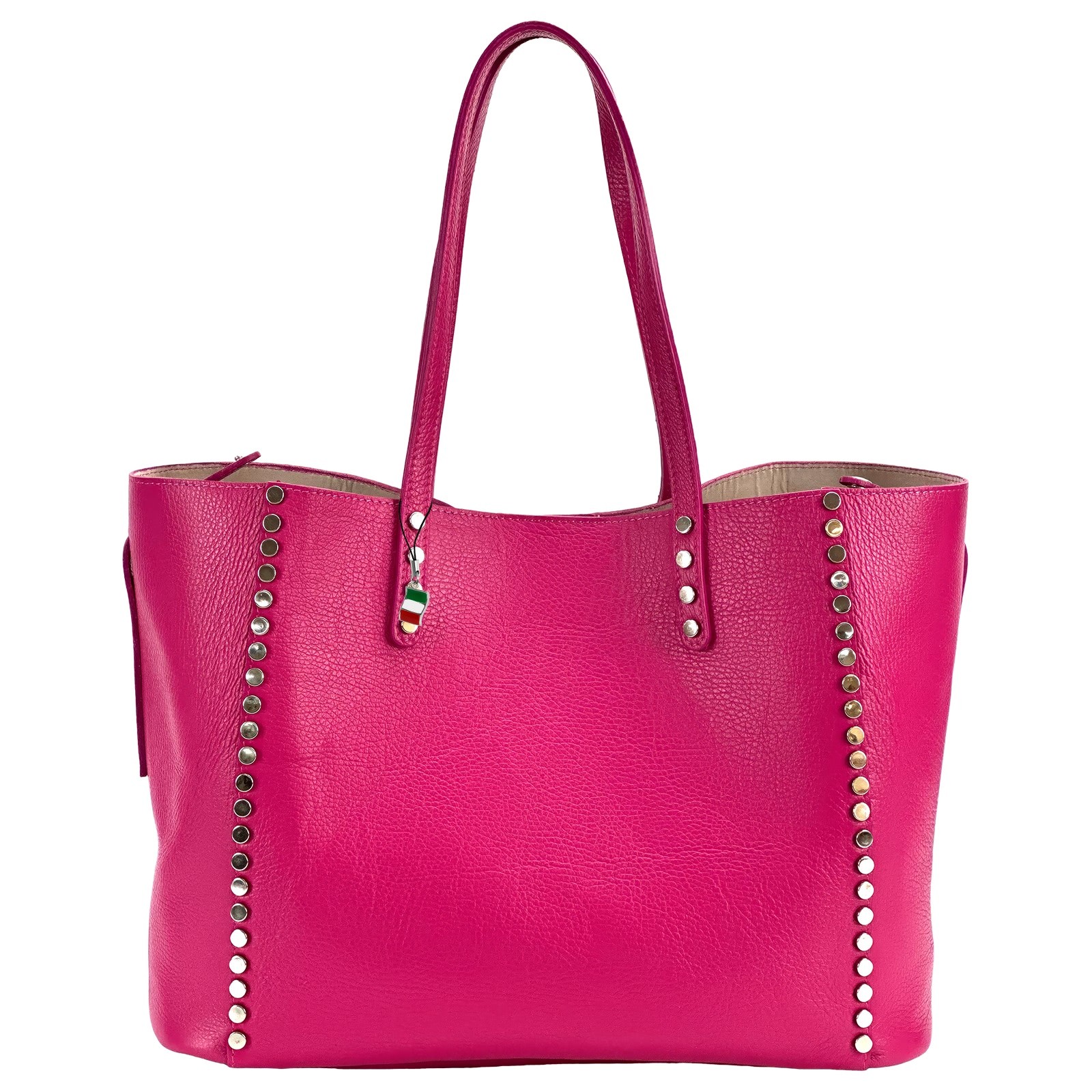 Florence Damen Schultertasche Leder Tote Bag Tasche fuchsia OTF198P3