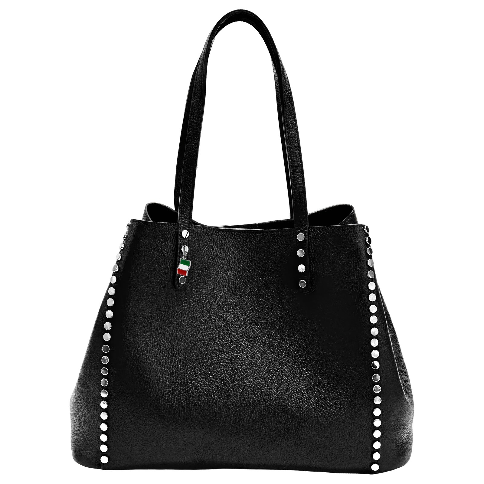 Florence Damen Schultertasche Leder Tote Bag Tasche schwarz OTF198S1