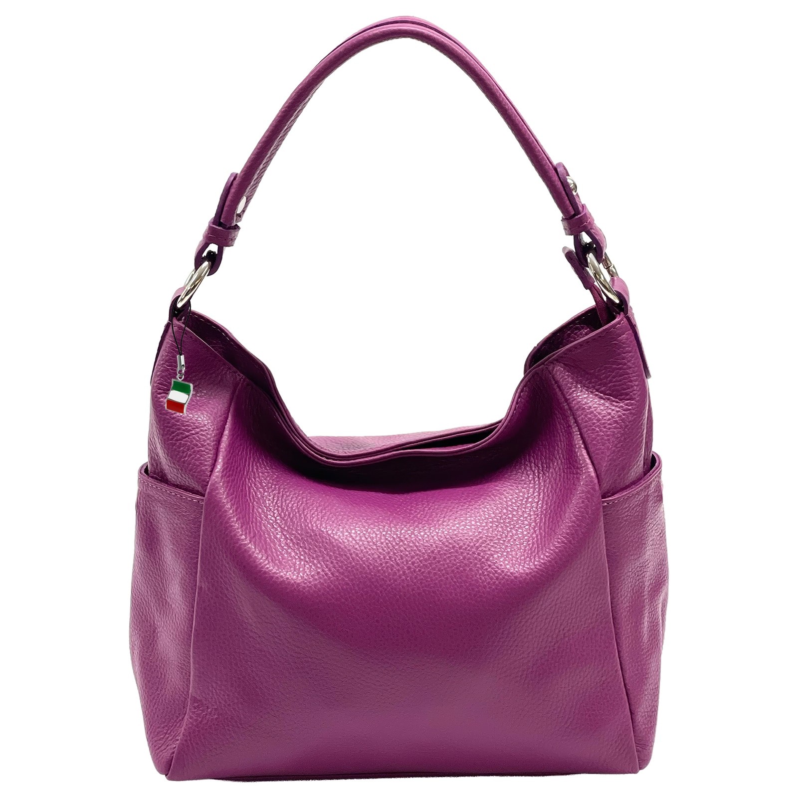 Florence Damen Schultertasche Echtleder Tasche fuchsia OTF199P5