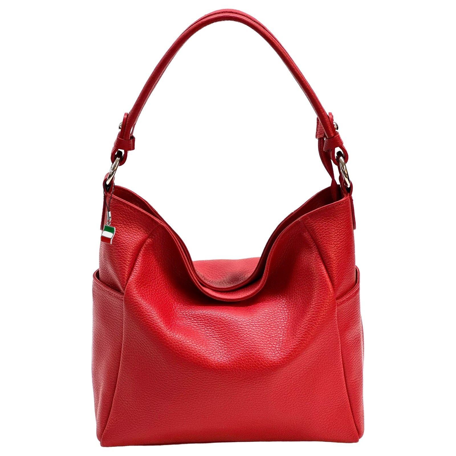 Florence Damen Schultertasche Echtleder Tasche rot OTF199R4