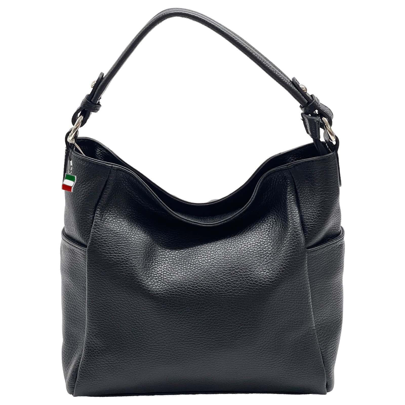 Florence Damen Schultertasche Echtleder Tasche schwarz OTF199S1