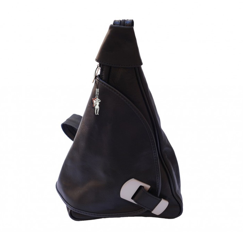 Florence Rucksack, echtes Leder schwarz Rucksacktasche OTF600S
