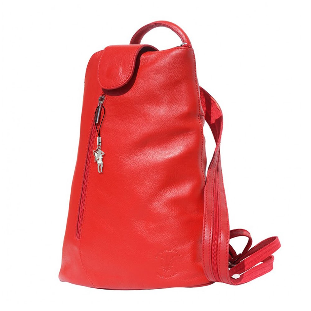 Rucksack Schultertasche Leder rot Damen Rucksacktasche Florence OTF601R