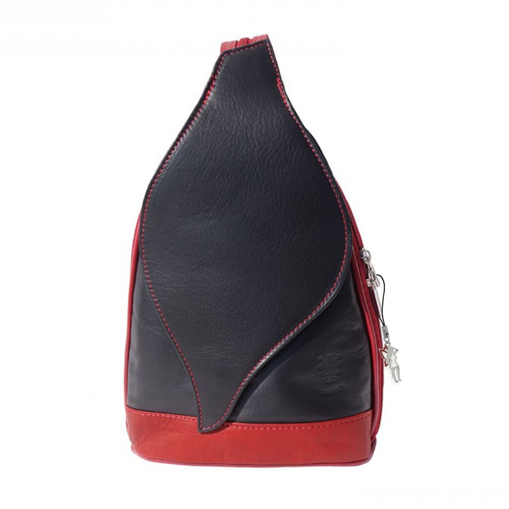 Florence Rucksack Damen echtes Leder schwarz Handtasche OTF602S