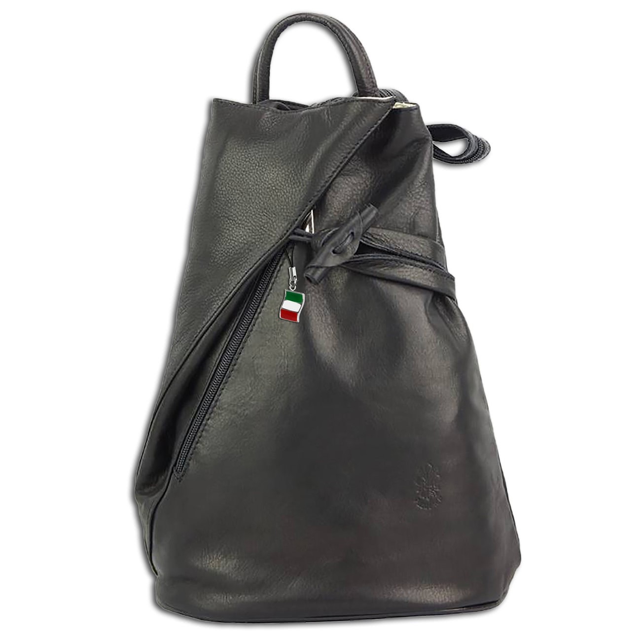 Florence Rucksack Leder schwarz Damen Rucksacktasche OTF605S