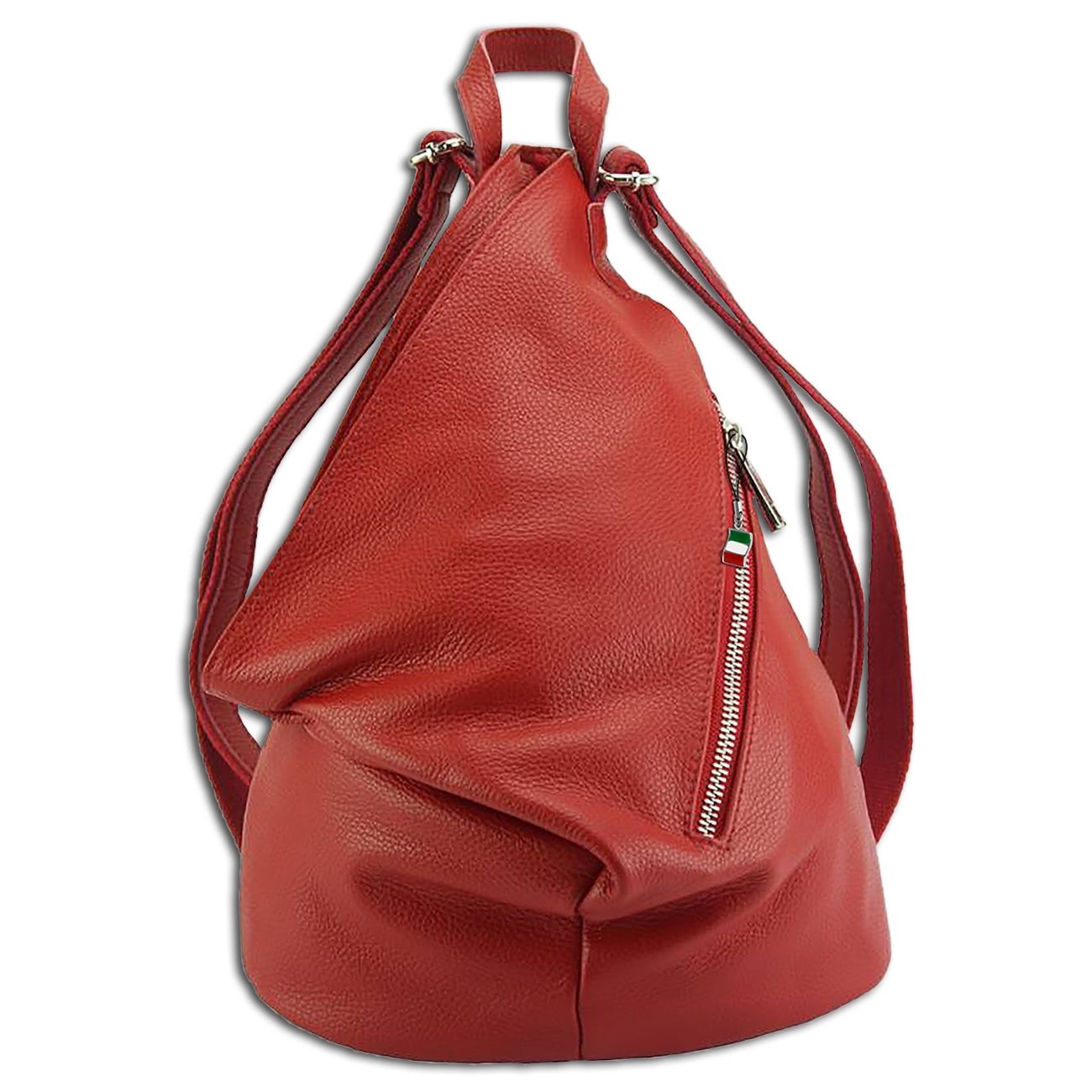 Florence Cityrucksack echtes Leder Damen Daypack rot OTF607R