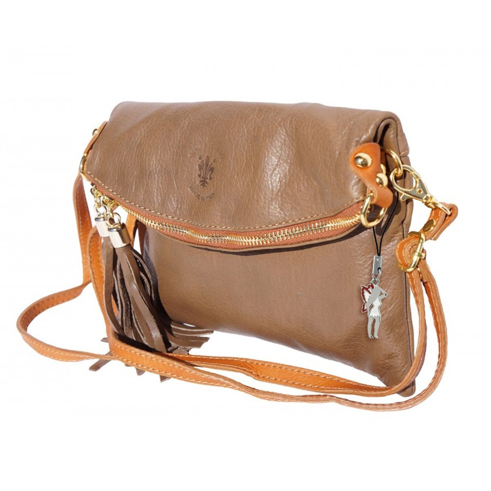 Florence 3in1 Clutch Damen Tasche Wristlet Leder braun OTF802C